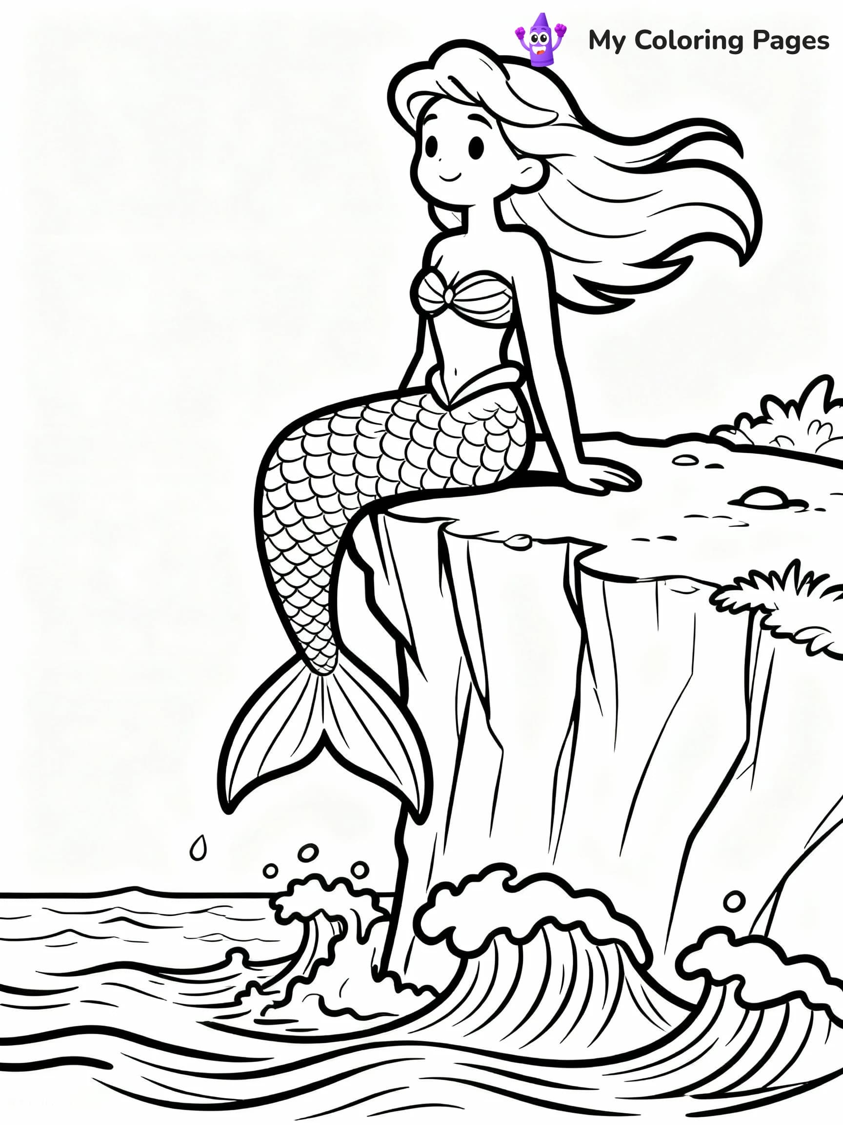 Mermaid Coloring Pages - 10