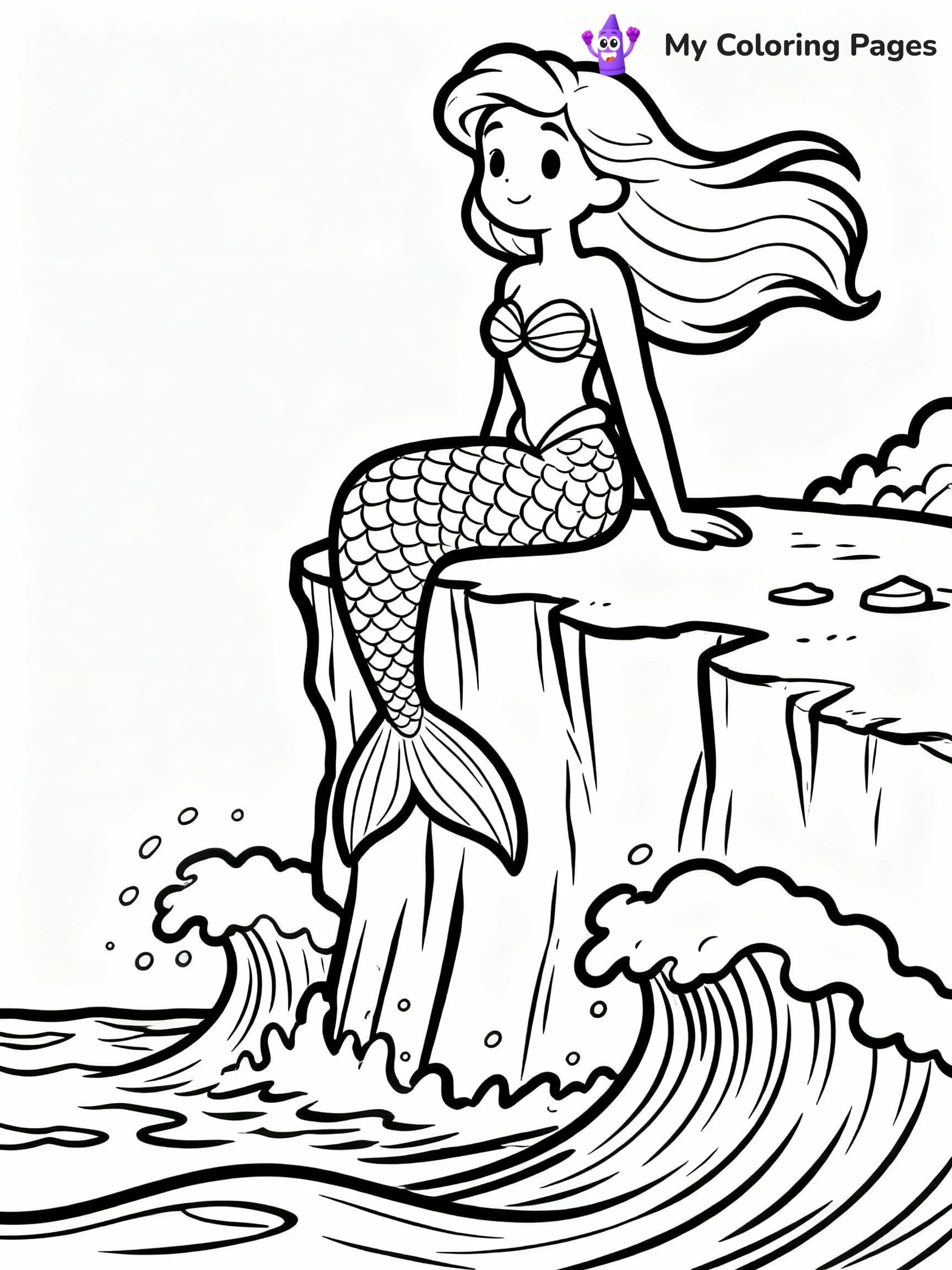 Mermaid Coloring Pages - 9