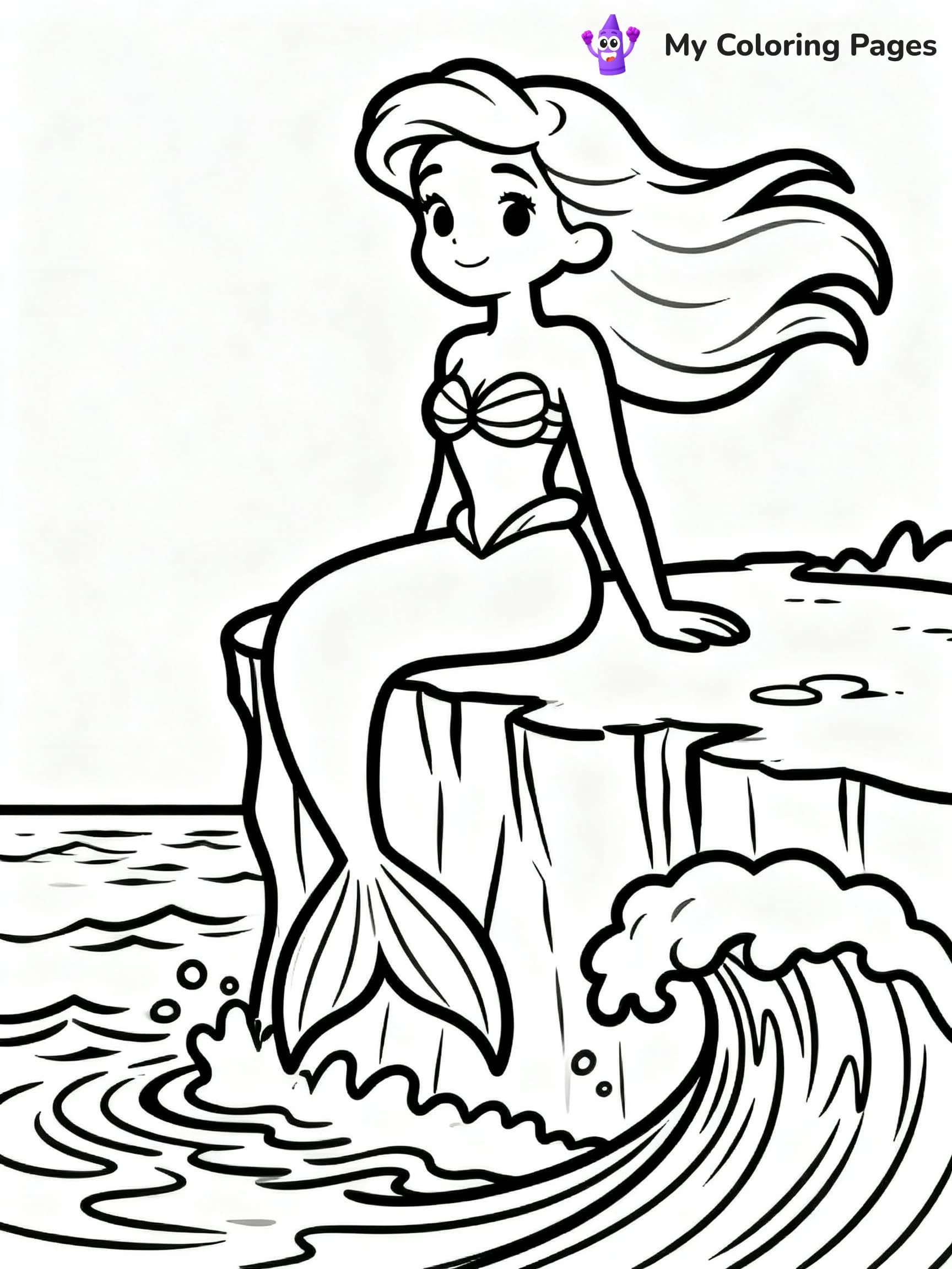 Mermaid Coloring Pages - 8