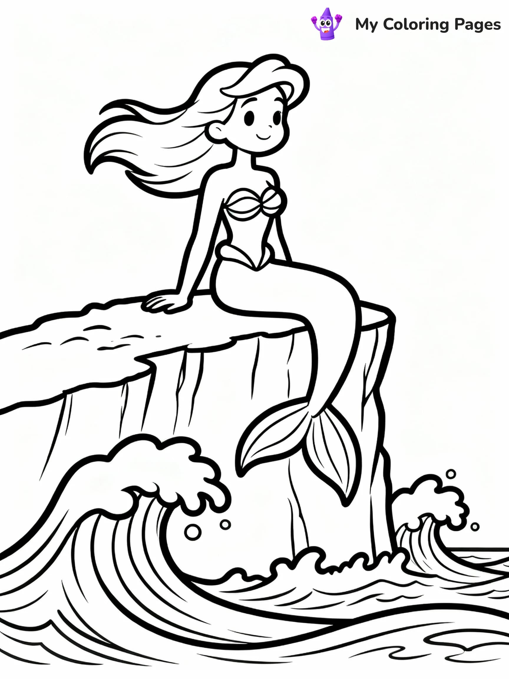 Mermaid Coloring Pages - 7