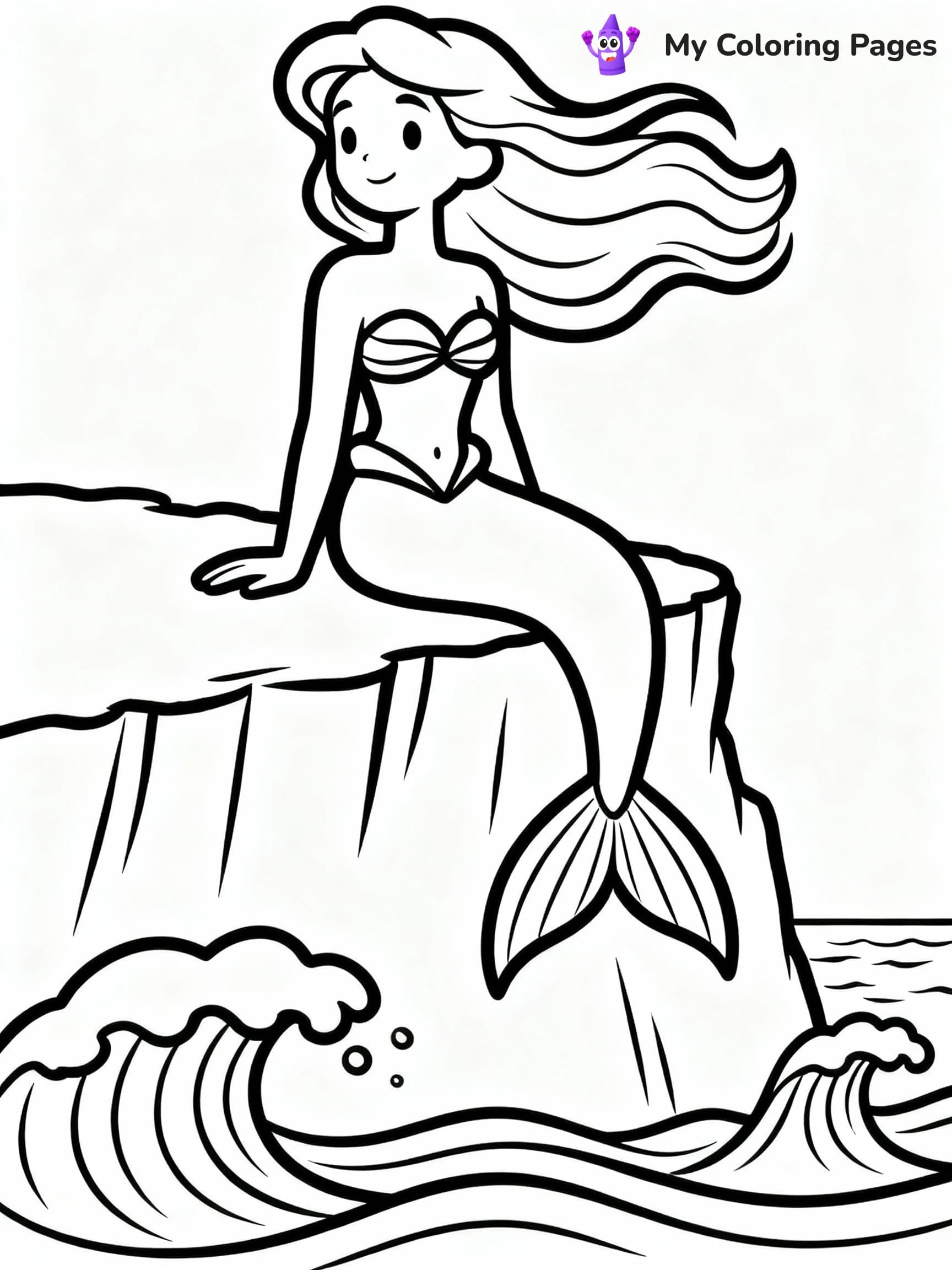 Mermaid Coloring Pages - 6