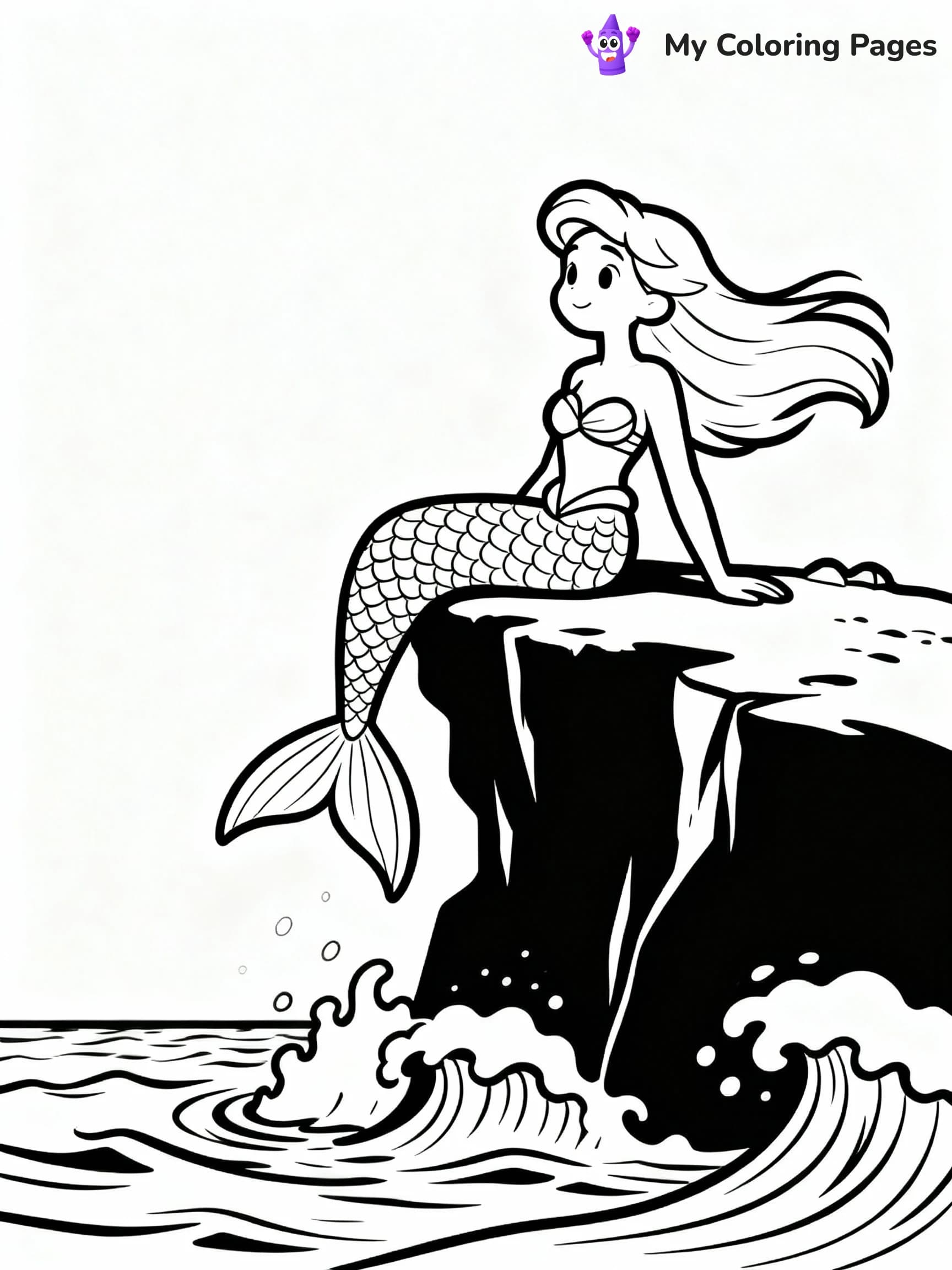 Mermaid Coloring Pages - 5