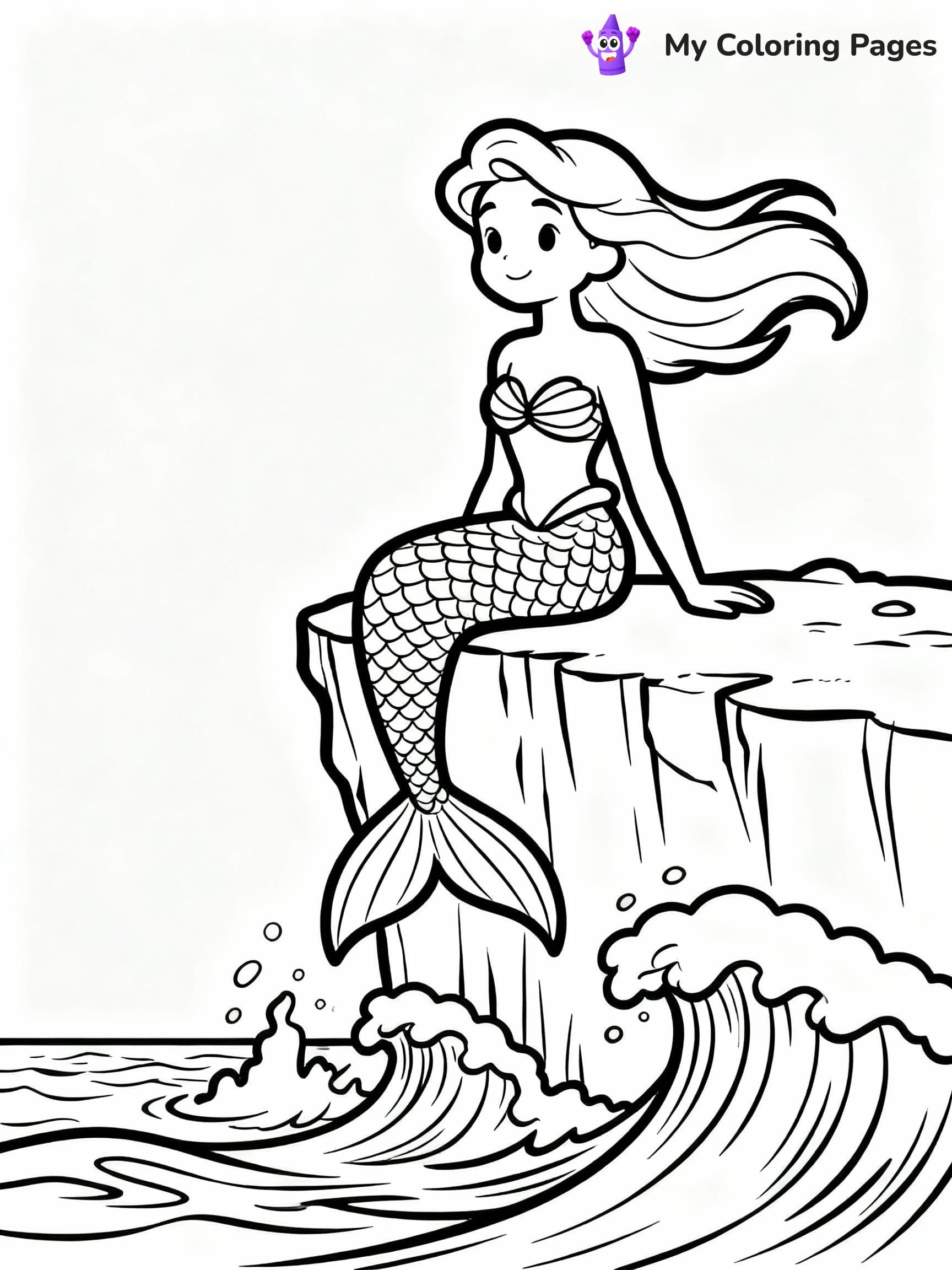 Mermaid Coloring Pages - 4