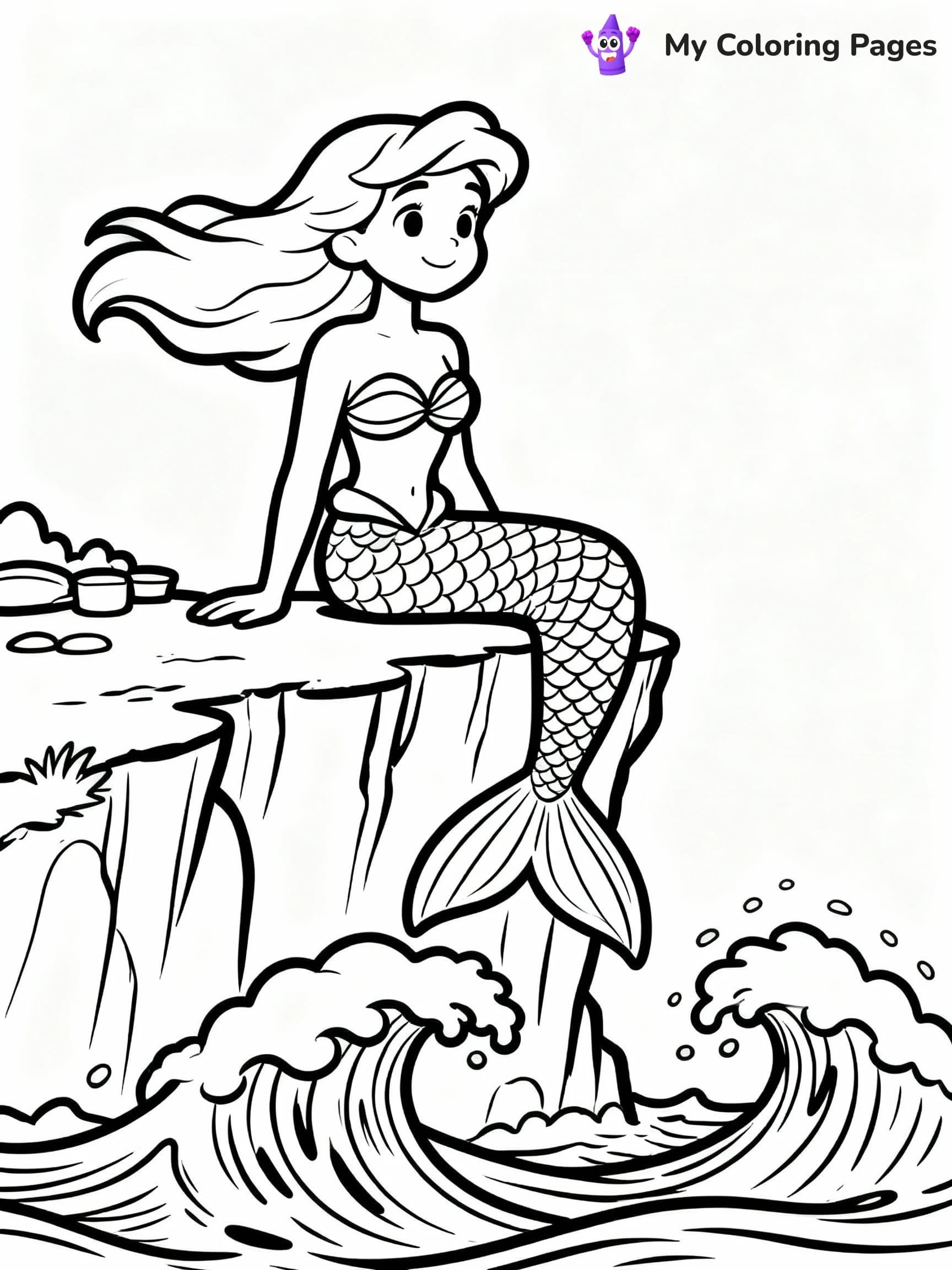 Mermaid Coloring Pages - 3