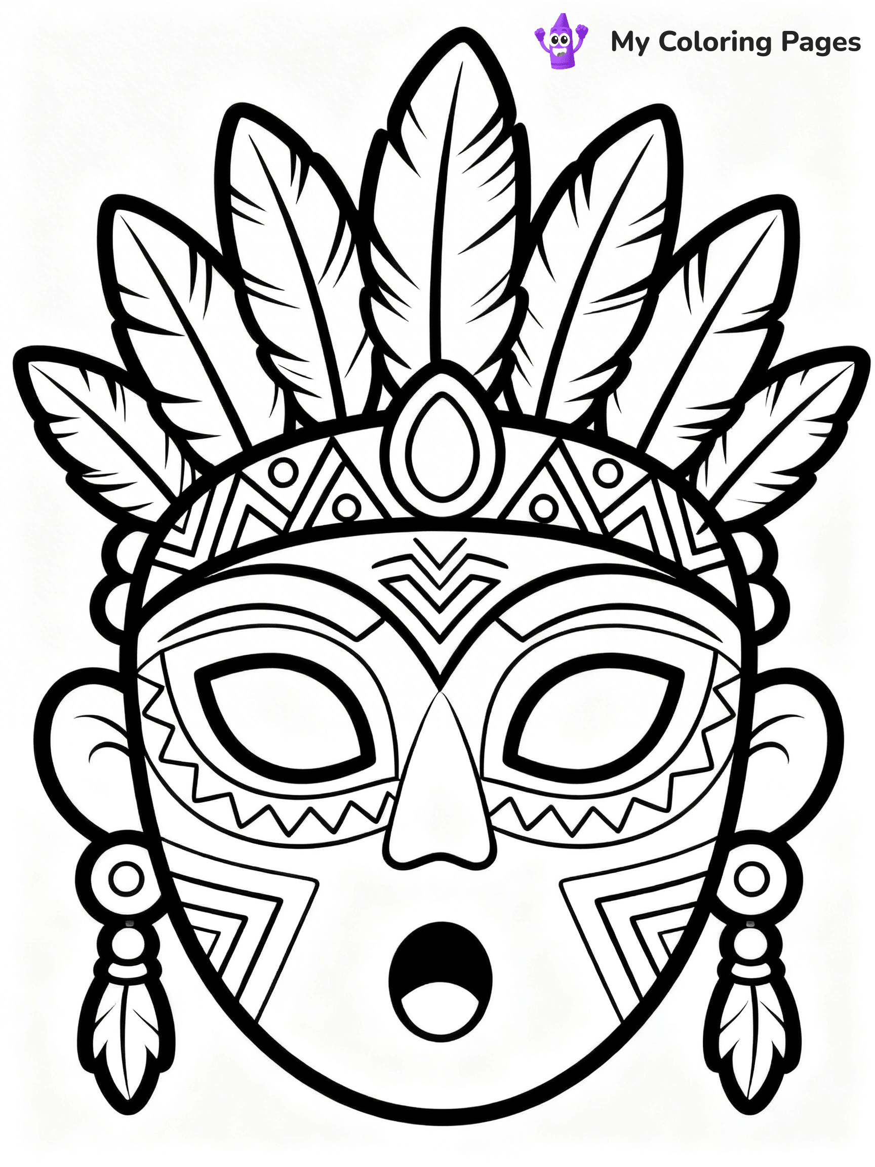 Mask Coloring Pages - 42