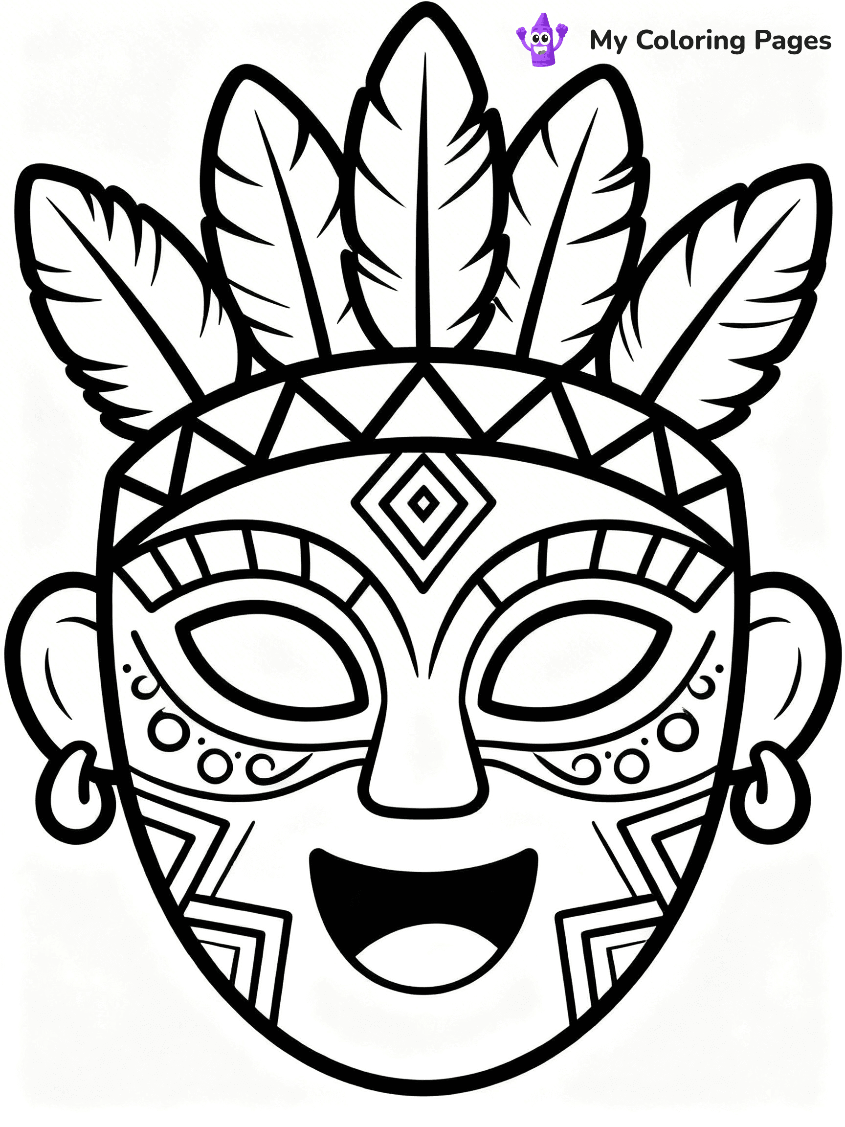 Mask Coloring Pages - 41