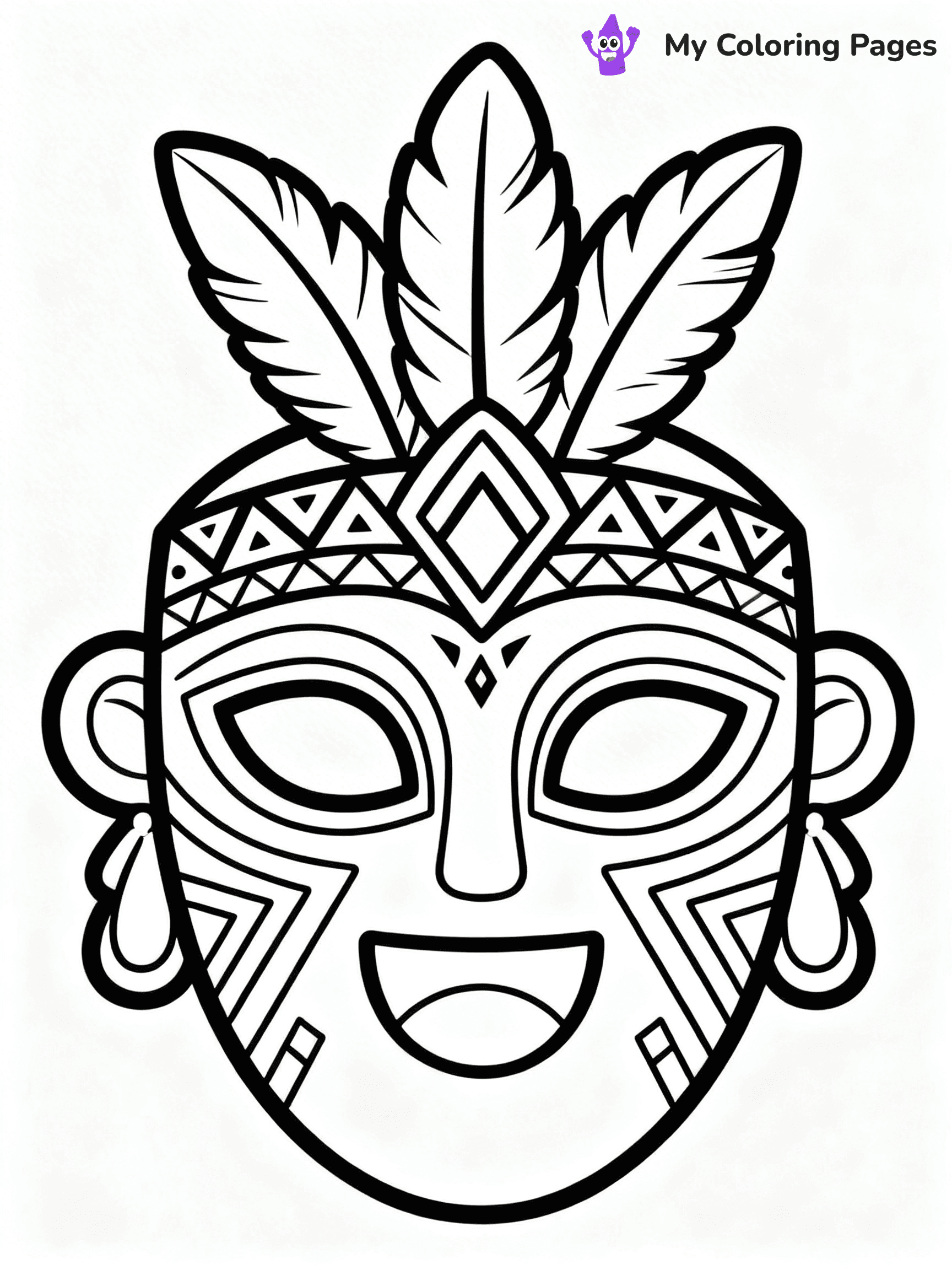 Mask Coloring Pages - 40