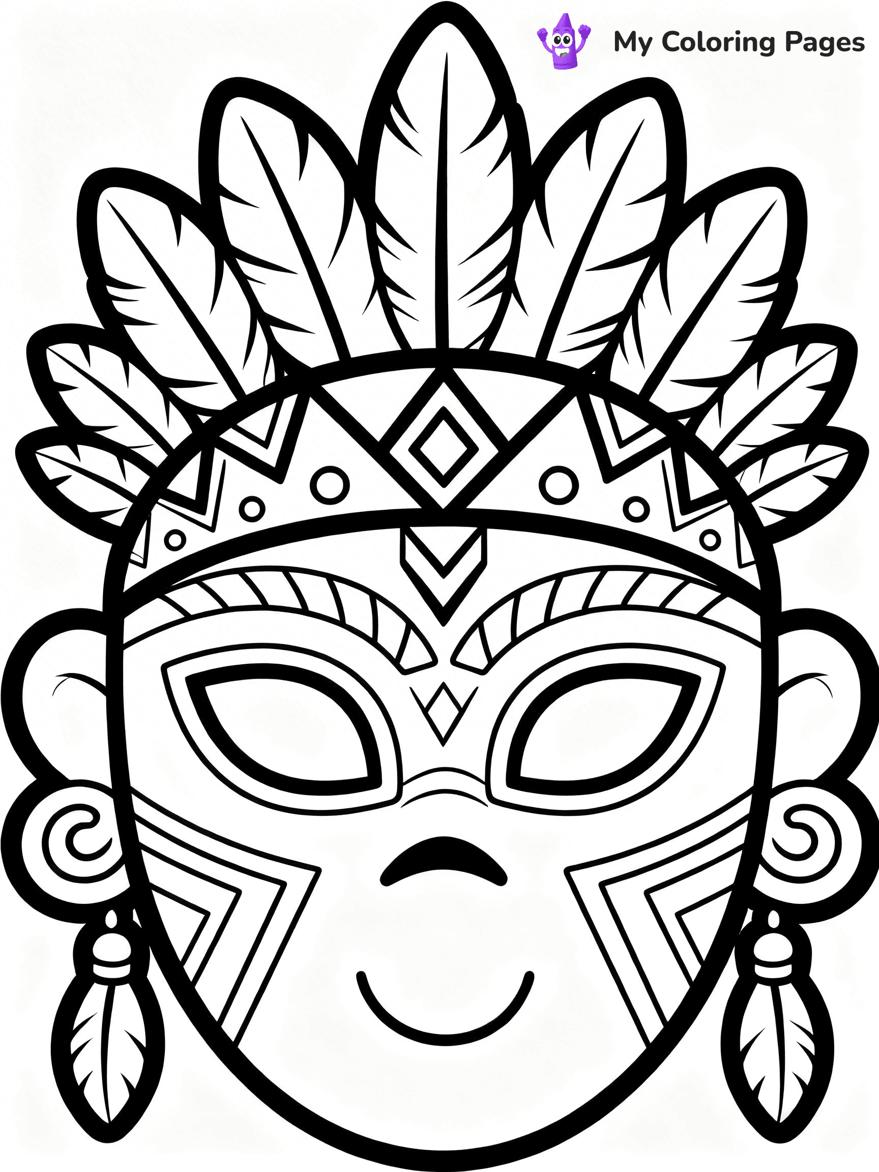 Mask Coloring Pages - 39