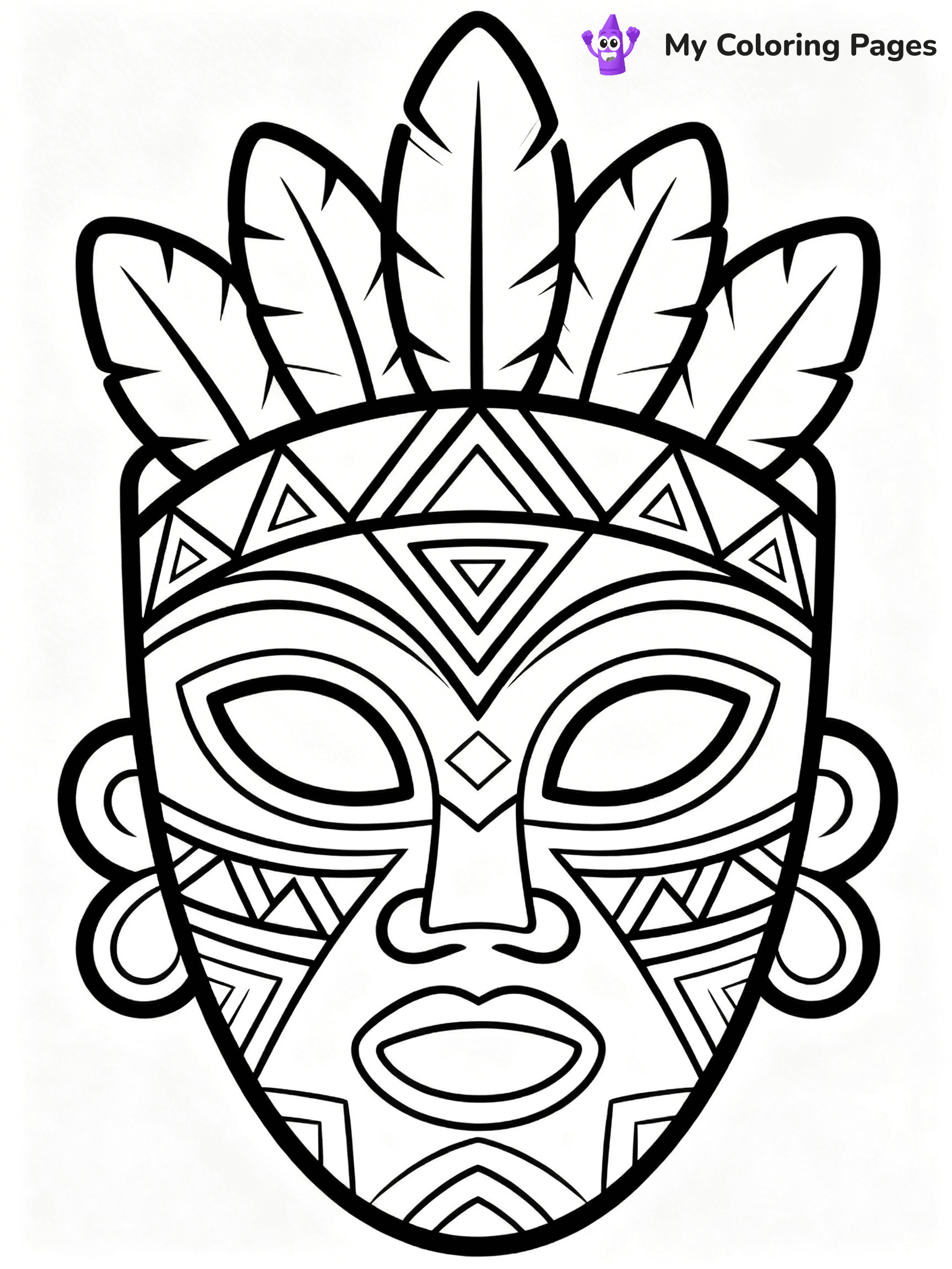 Mask Coloring Pages - 38