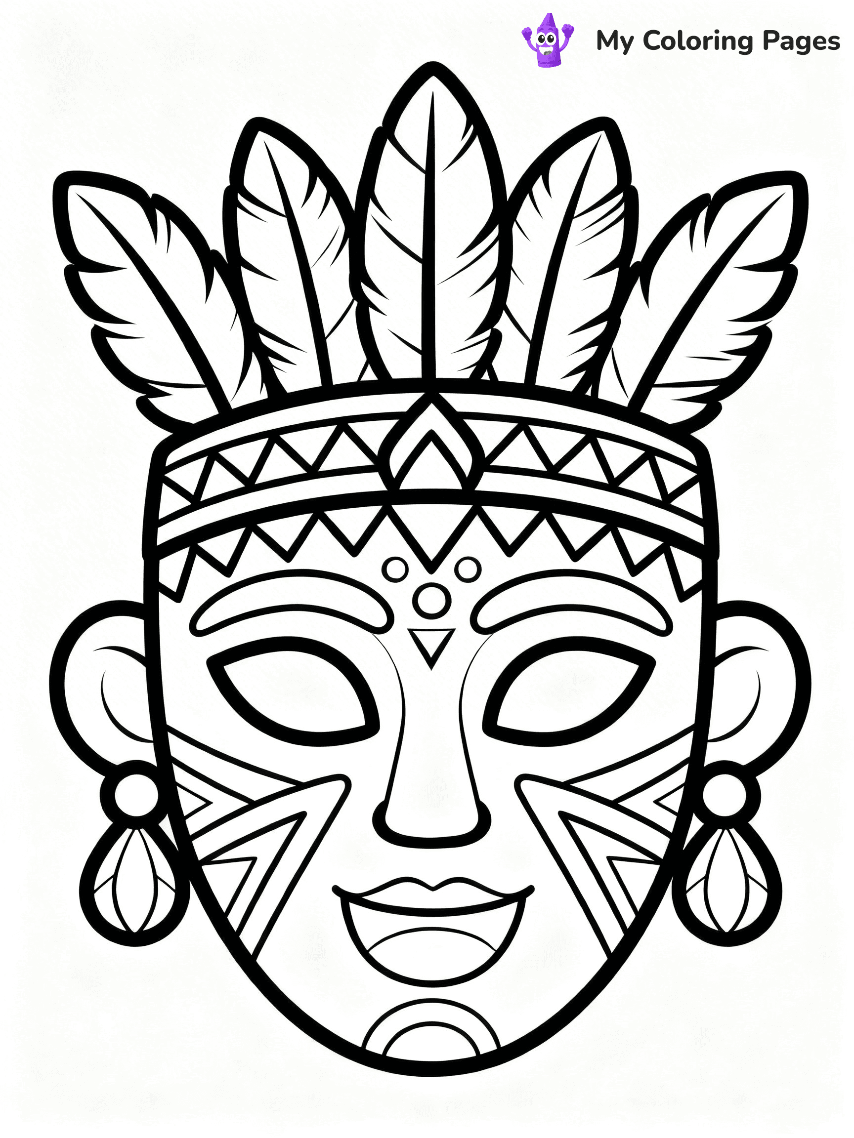 Mask Coloring Pages - 37