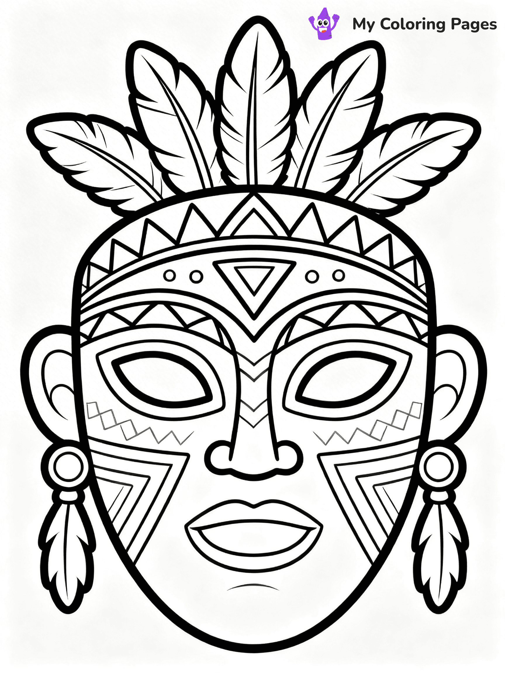 Mask Coloring Pages - 36