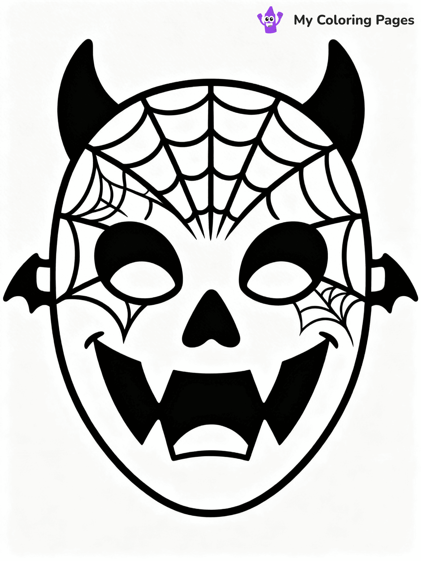 Mask Coloring Pages - 30