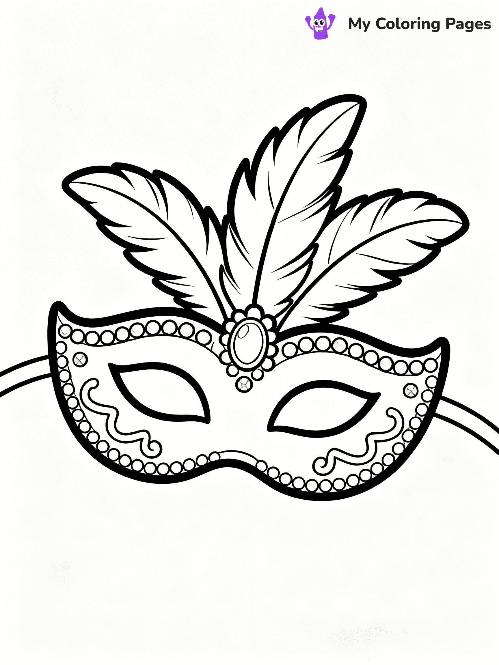 Mask Coloring Pages - 28