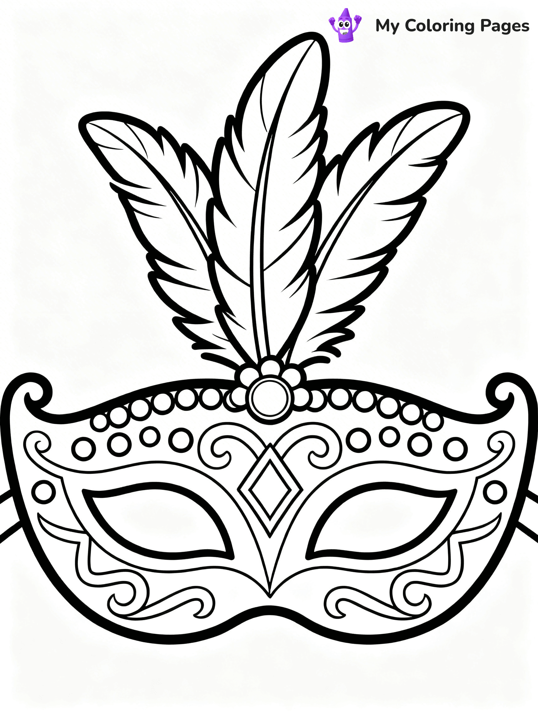 Mask Coloring Pages - 27