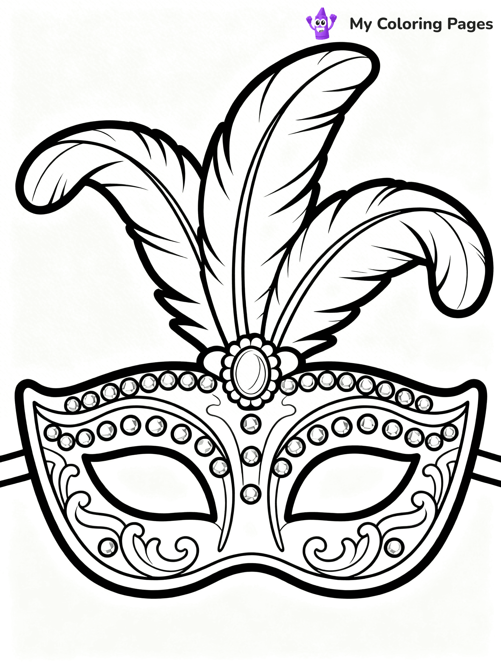Mask Coloring Pages - 26