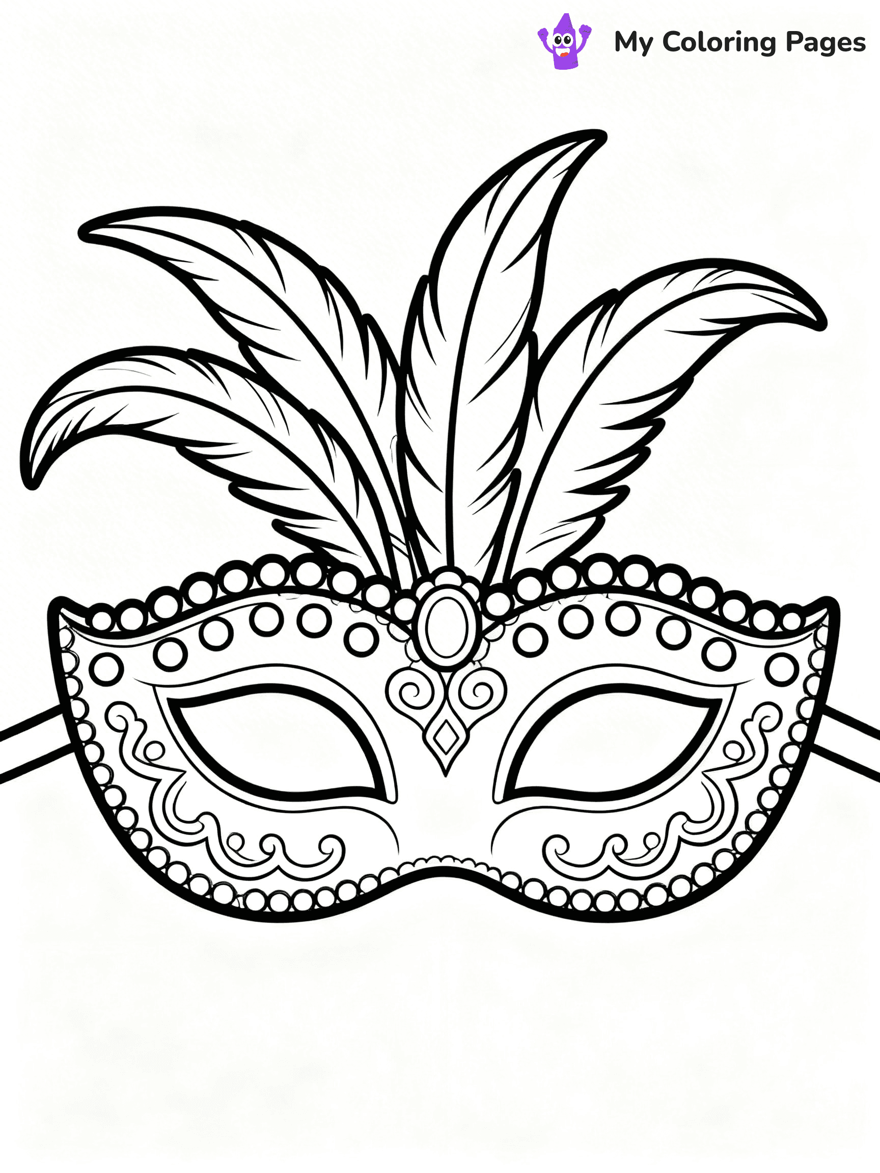 Mask Coloring Pages - 25