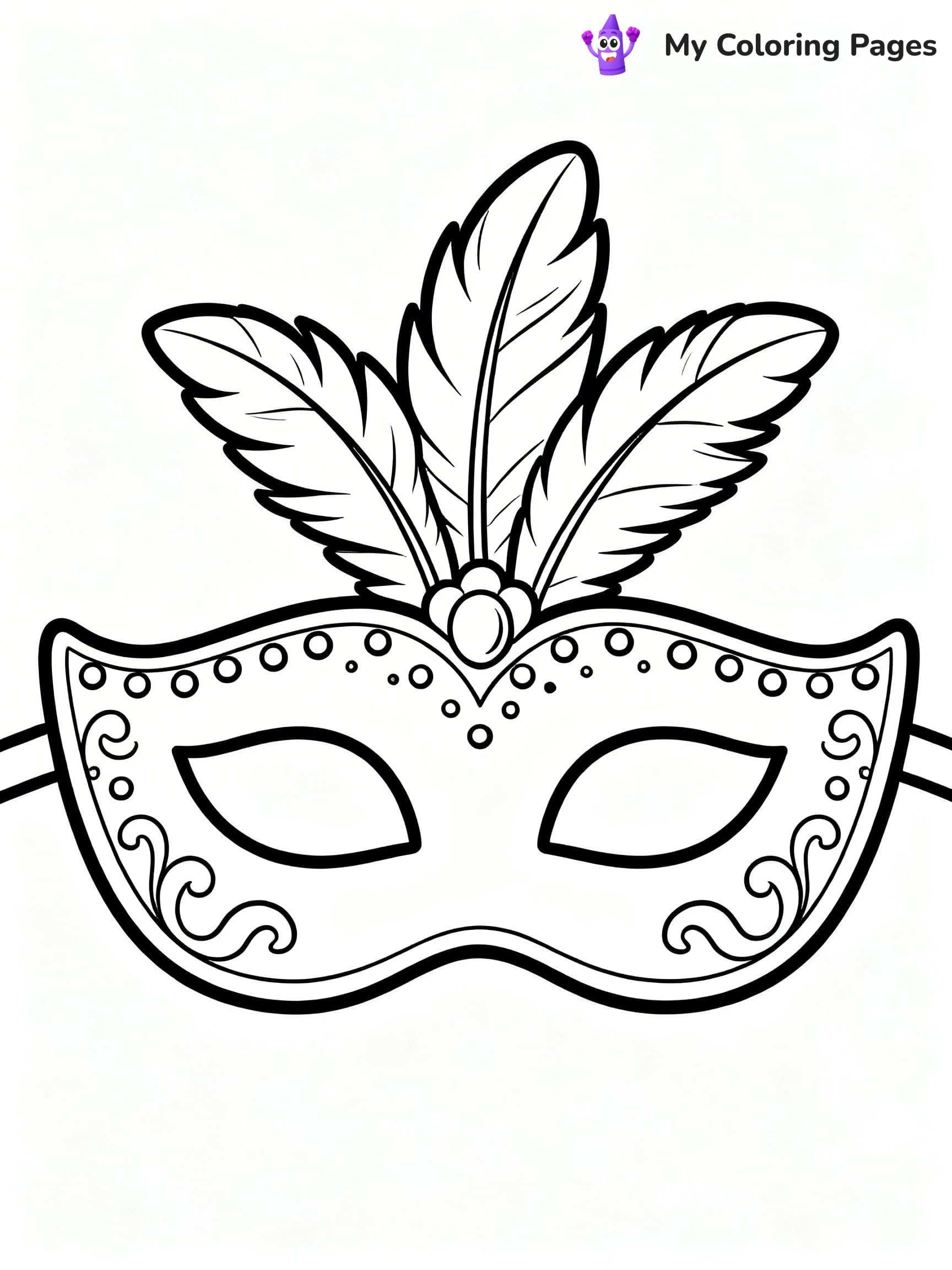 Mask Coloring Pages - 24