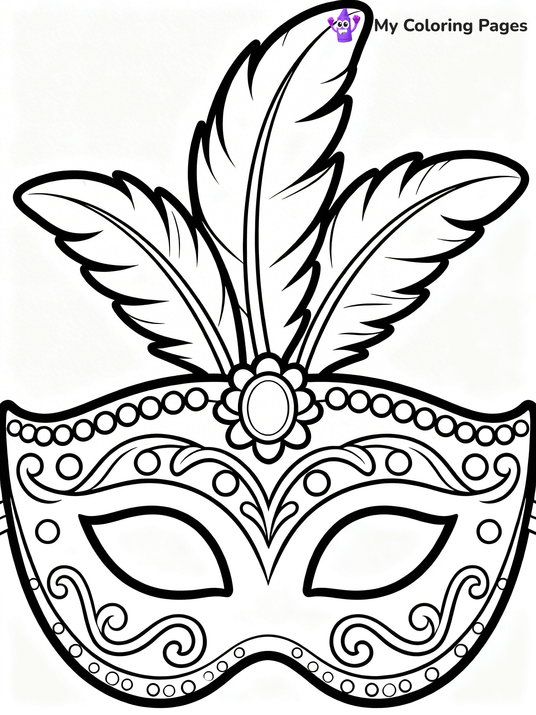 Mask Coloring Pages - 23