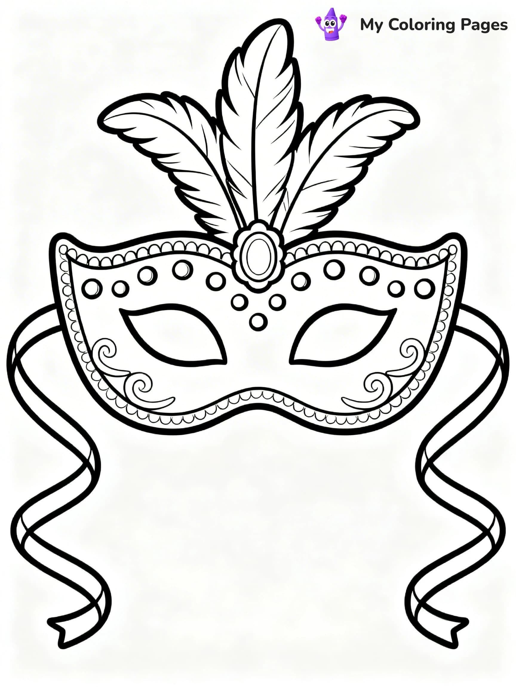 Mask Coloring Pages - 22