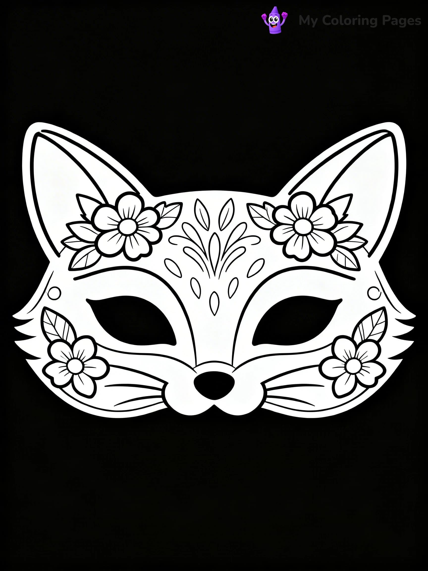 Mask Coloring Pages - 16
