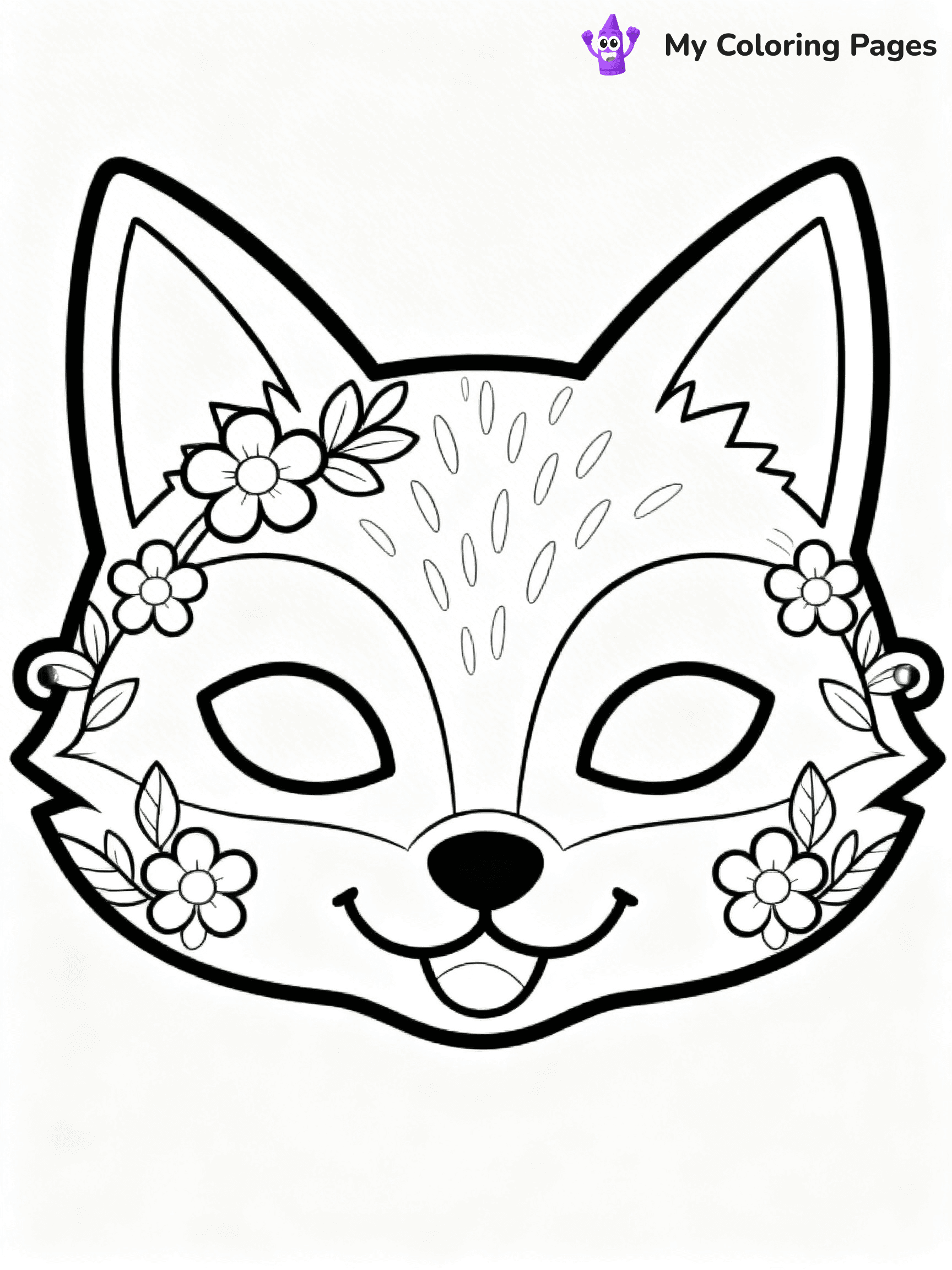 Mask Coloring Pages - 15