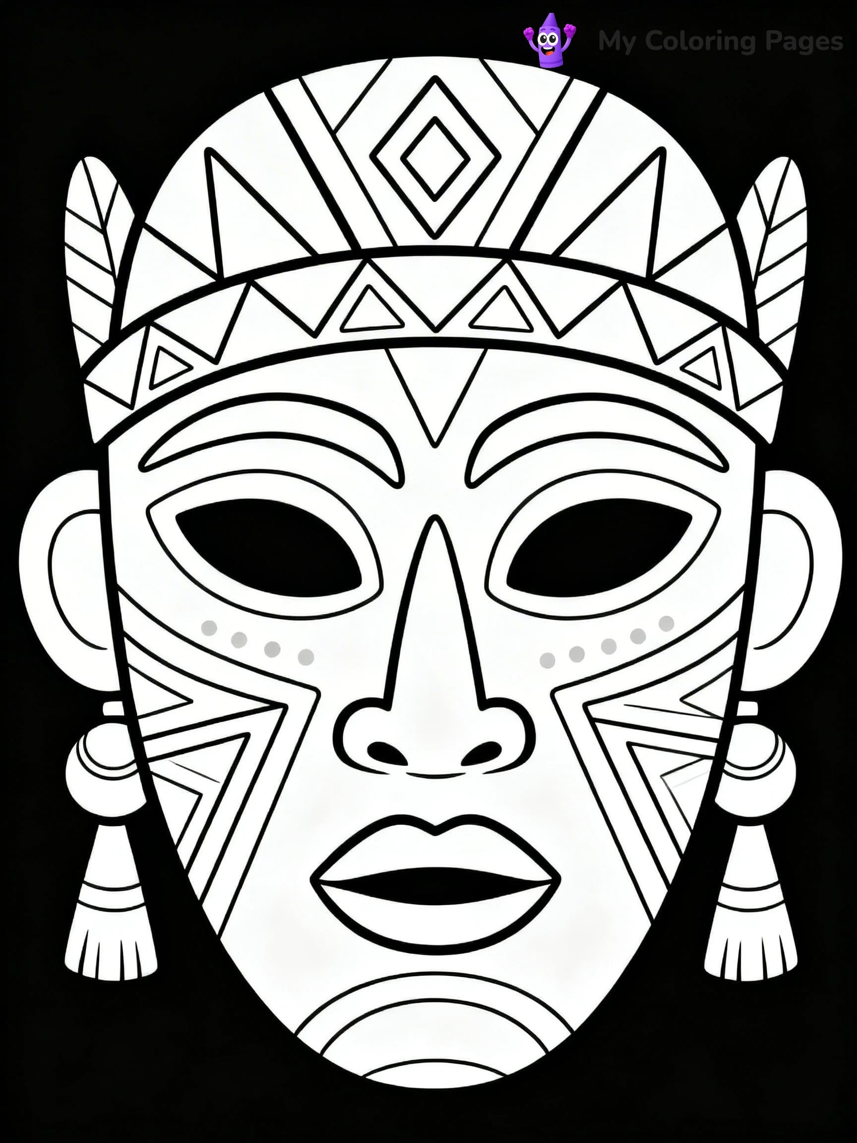 Mask Coloring Pages - 14