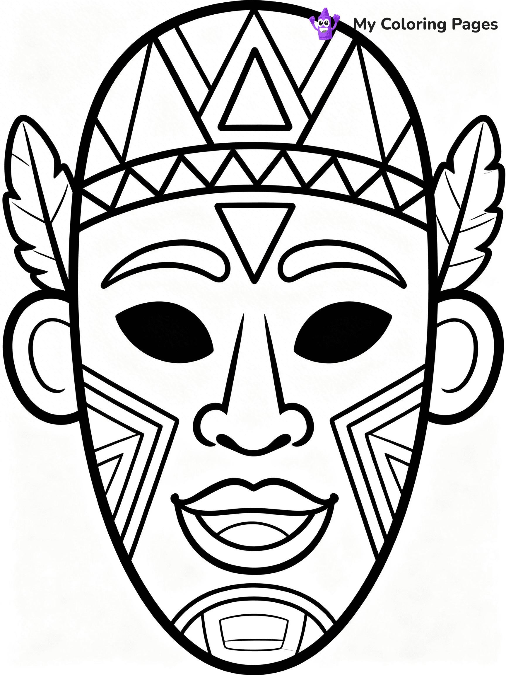 Mask Coloring Pages - 13
