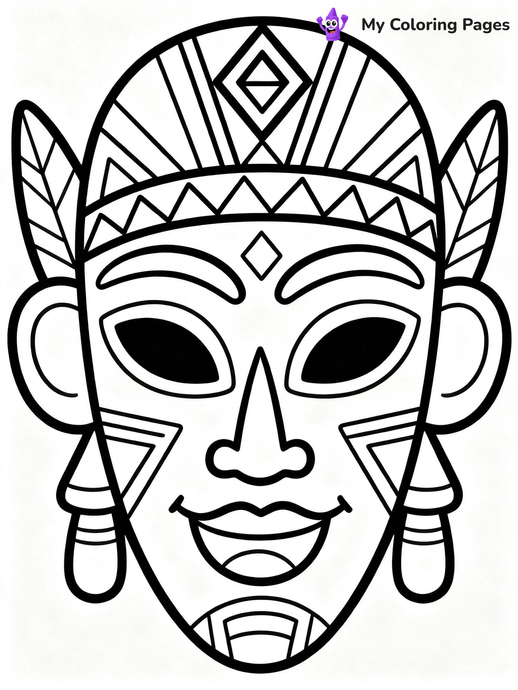 Mask Coloring Pages - 12