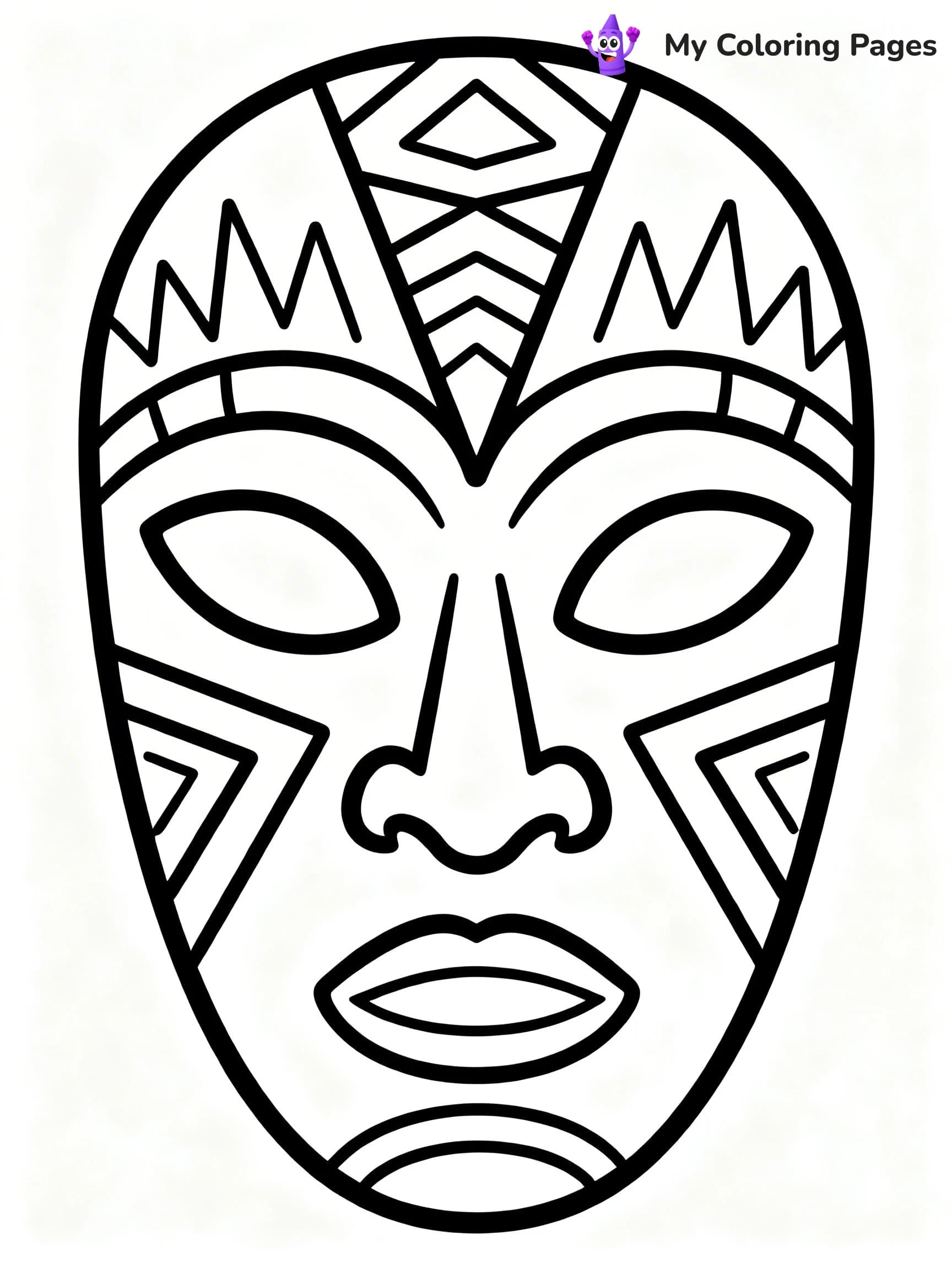 Mask Coloring Pages - 11