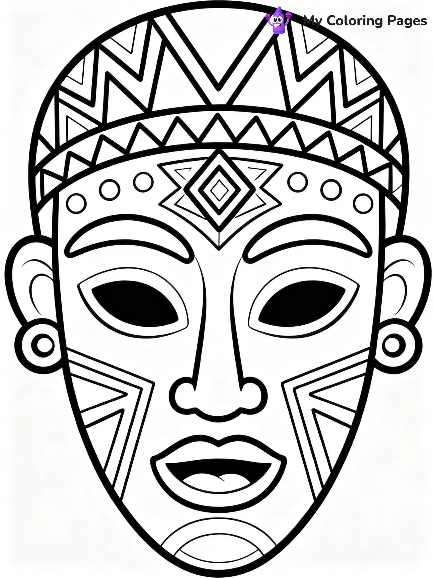 Mask Coloring Pages - 10
