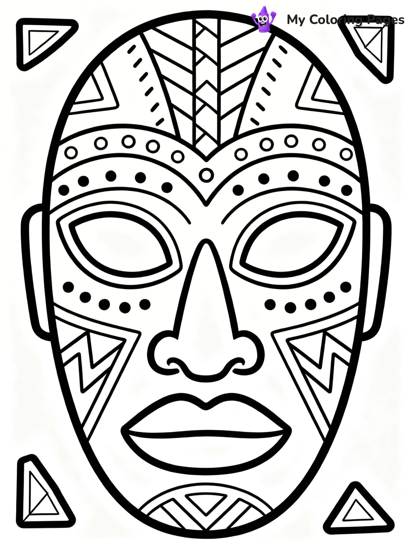 Mask Coloring Pages - 9
