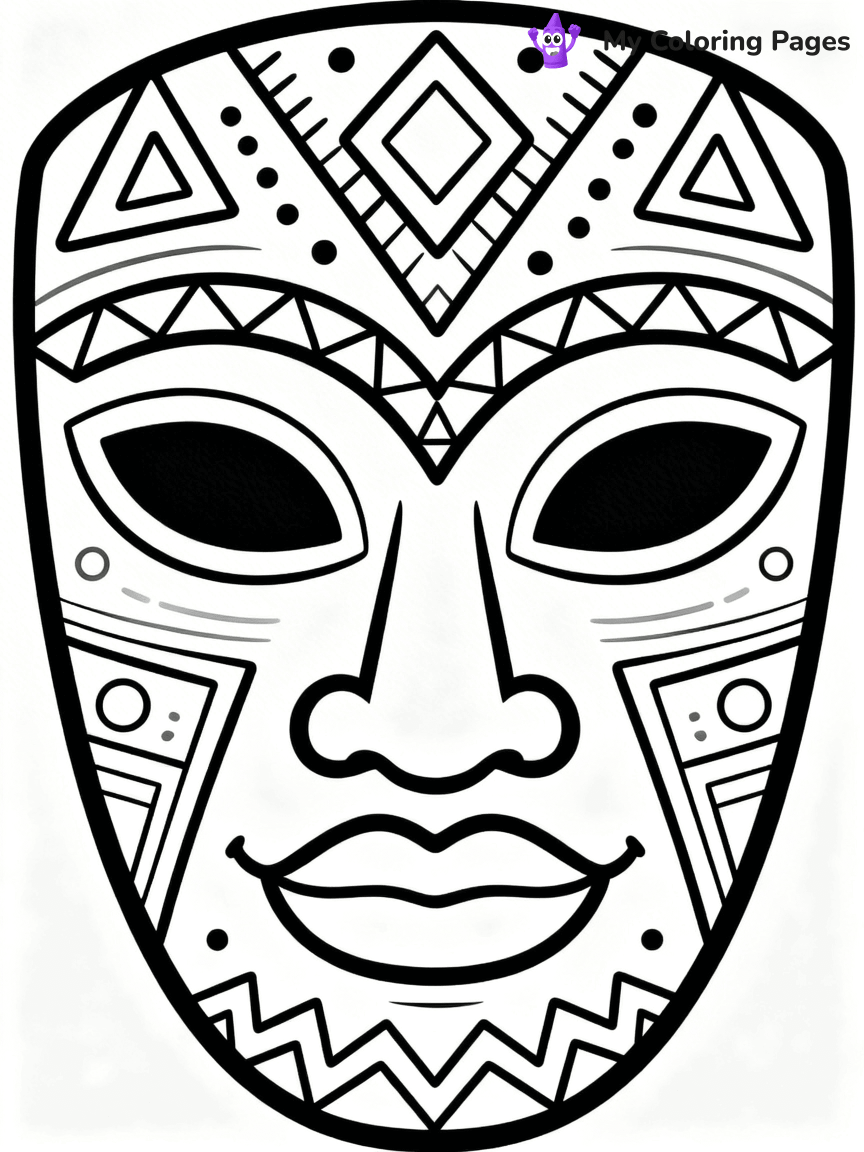 Mask Coloring Pages - 8