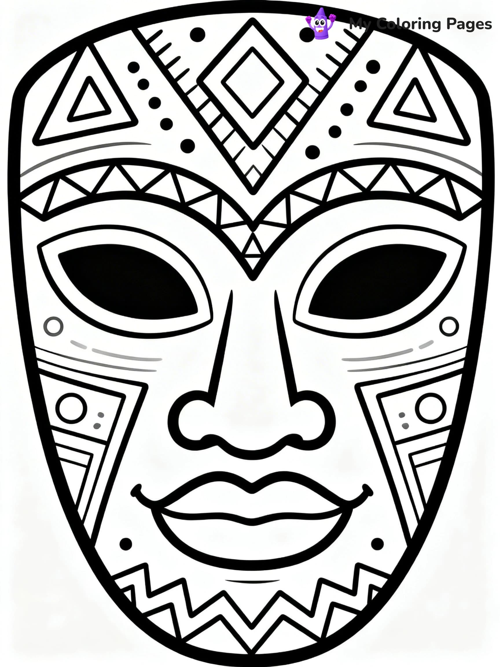 Mask Coloring Pages - 8