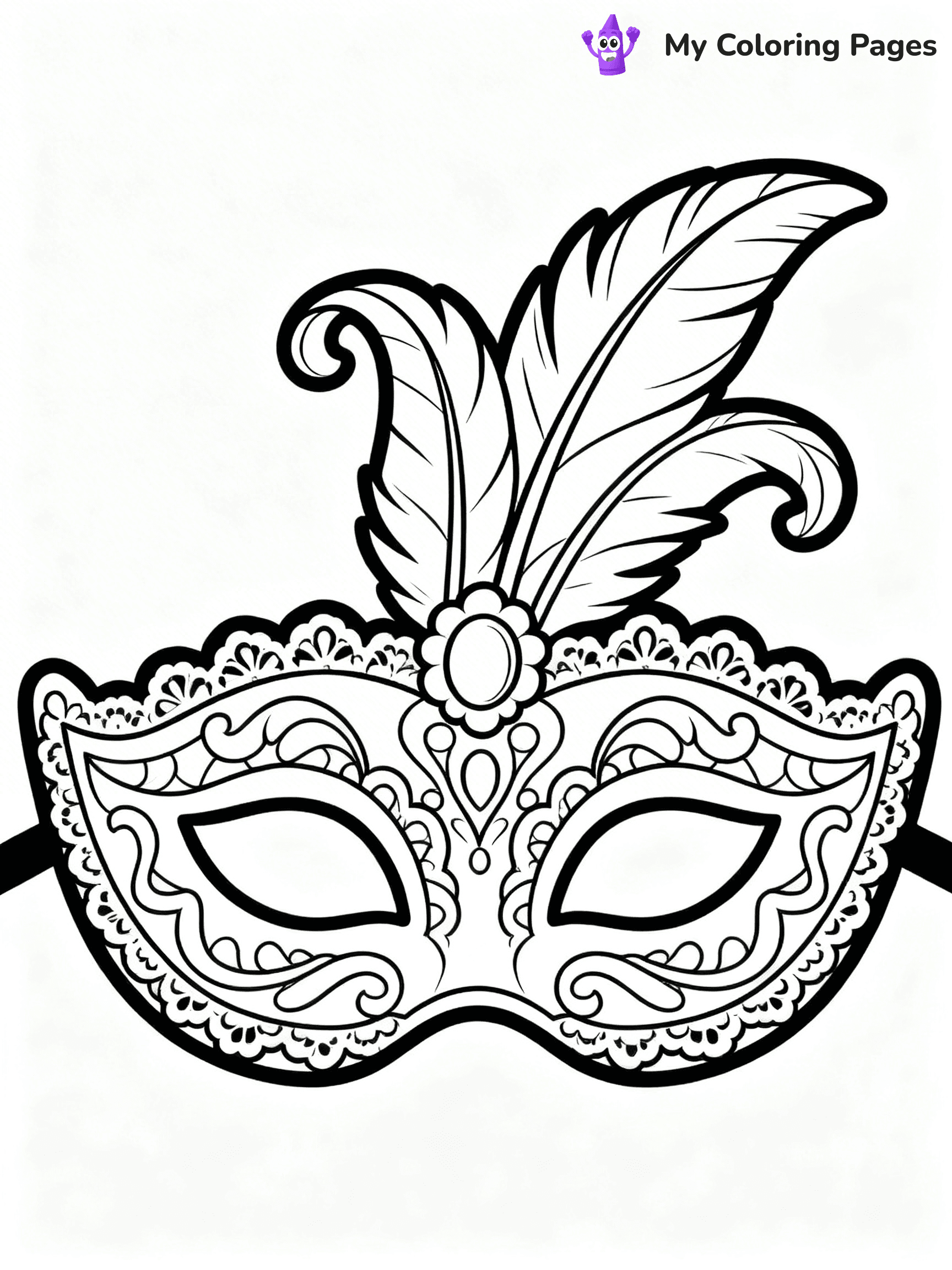Mask Coloring Pages - 3