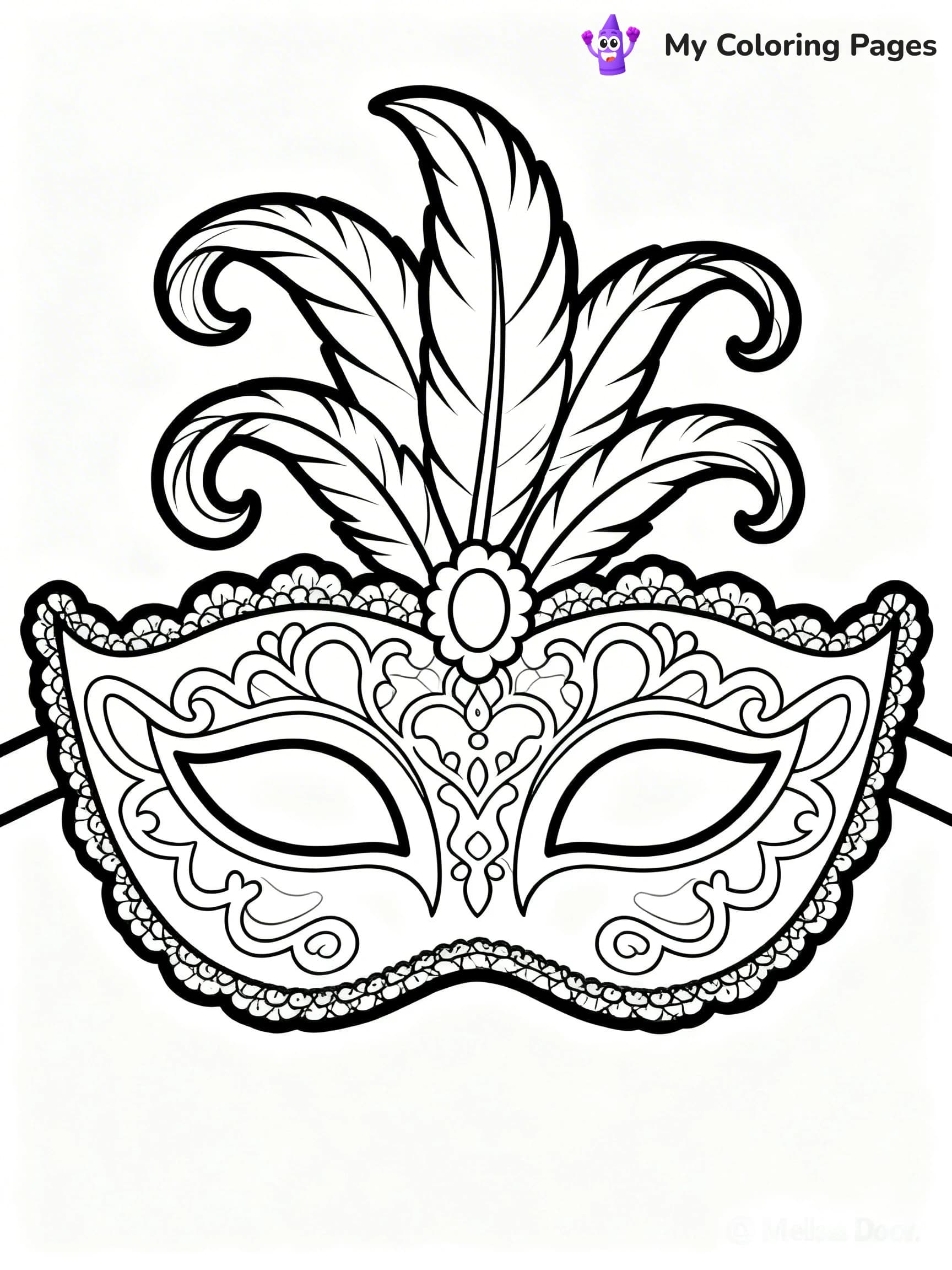 Mask Coloring Pages - 2