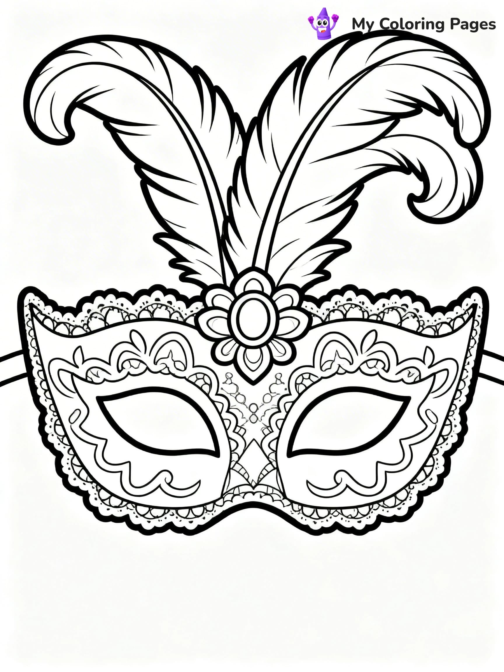 Mask Coloring Pages - 1