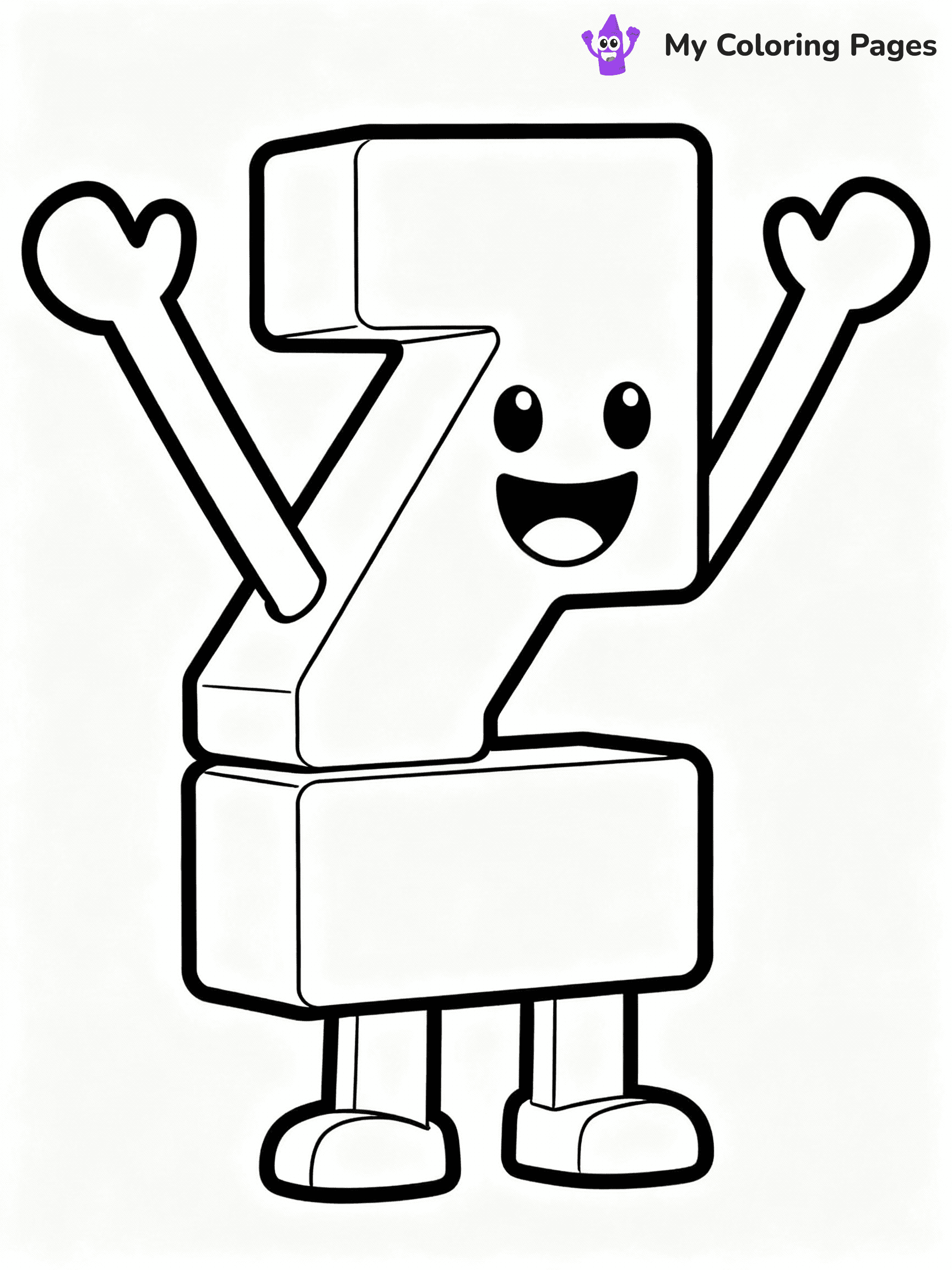 ⚠️ CRITICAL REQUIREMENT - ABSOLUTE BLACK AND WHITE ONLY ⚠️
This MUST be a BLACK AND WHITE line drawing ONLY. NO COLORS whatsoever.
- ONLY pure black lines (#000000) on pure white background (#FFFFFF)
- ABSOLUTELY NO colors, NO shading, NO gradients, NO grayscale
- If there are ANY colors in the output, the image is REJECTED
- This is a COLORING PAGE - meant to be COLORED IN by children
- The output must be UNCOLORED line art ready for coloring
⚠️ SUBJECT TO DRAW: One from Numberblocks in Numberblocks animation style, stacking blocks, big smile, arms raised high
(REMEMBER: Output must be BLACK AND WHITE line art only, NOT colored!)
# COLORING PAGE: BLACK OUTLINES ONLY - WHITE BACKGROUND MANDATORY
Create a **coloring book page** using EXACTLY two values: black lines, white space.
## NON-NEGOTIABLE BINARY RULES
- **ONLY #000000 (black) and #FFFFFF (white)** - NO other values exist
- **EVERY PIXEL = BLACK OR WHITE** - no gray/shading/antialiasing
- **WHITE BACKGROUND MANDATORY** - entire canvas stays white
- **ALL SHAPES HOLLOW** - everything is empty outlines waiting to be colored
- **FORBIDDEN:** fills, shading, gradients, patterns, textures, colors
- **NO SOLID REGIONS** - if it's not a thin line, it's wrong
## Universal Line Standards
- Black outlines ONLY - thin, uniform weight
- Every shape completely empty inside
- Closed contours suitable for coloring
- Simple flat illustration - zero depth/3D/realism
- **Style:** Whimsical Doodle Art Alley - rounded, friendly outlines (unless specified)
## Everything = Outline Only
- Characters/animals: hollow shapes
- Objects/clothing: empty contours
- Backgrounds/scenery: line work only
- Natural elements: outlined forms
- Dark/night areas: don't exist (use outlined symbols)
- Textures/patterns: convert to simple lines
## The Test
Can a child color EVERY white space with crayons? If any area is pre-filled/shaded/gray or colored in, it FAILS. Every shape must be waiting to receive color.
**FINAL OUTPUT**: Binary coloring page. Black lines define shapes. White spaces ready for coloring. Nothing else exists. No exceptions. Print-ready.
⚠️ FINAL REMINDER: Draw the subject "One from Numberblocks in Numberblocks animation style, stacking blocks, big smile, arms raised high" as BLACK AND WHITE line art. Zero colors in output.