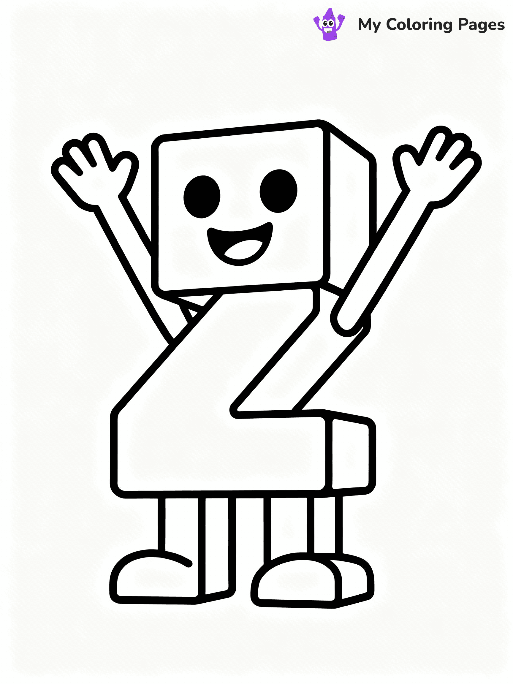 ⚠️ CRITICAL REQUIREMENT - ABSOLUTE BLACK AND WHITE ONLY ⚠️
This MUST be a BLACK AND WHITE line drawing ONLY. NO COLORS whatsoever.
- ONLY pure black lines (#000000) on pure white background (#FFFFFF)
- ABSOLUTELY NO colors, NO shading, NO gradients, NO grayscale
- If there are ANY colors in the output, the image is REJECTED
- This is a COLORING PAGE - meant to be COLORED IN by children
- The output must be UNCOLORED line art ready for coloring
⚠️ SUBJECT TO DRAW: One from Numberblocks in Numberblocks animation style, stacking blocks, big smile, arms raised high
(REMEMBER: Output must be BLACK AND WHITE line art only, NOT colored!)
# COLORING PAGE: BLACK OUTLINES ONLY - WHITE BACKGROUND MANDATORY
Create a **coloring book page** using EXACTLY two values: black lines, white space.
## NON-NEGOTIABLE BINARY RULES
- **ONLY #000000 (black) and #FFFFFF (white)** - NO other values exist
- **EVERY PIXEL = BLACK OR WHITE** - no gray/shading/antialiasing
- **WHITE BACKGROUND MANDATORY** - entire canvas stays white
- **ALL SHAPES HOLLOW** - everything is empty outlines waiting to be colored
- **FORBIDDEN:** fills, shading, gradients, patterns, textures, colors
- **NO SOLID REGIONS** - if it's not a thin line, it's wrong
## Universal Line Standards
- Black outlines ONLY - thin, uniform weight
- Every shape completely empty inside
- Closed contours suitable for coloring
- Simple flat illustration - zero depth/3D/realism
- **Style:** Whimsical Doodle Art Alley - rounded, friendly outlines (unless specified)
## Everything = Outline Only
- Characters/animals: hollow shapes
- Objects/clothing: empty contours
- Backgrounds/scenery: line work only
- Natural elements: outlined forms
- Dark/night areas: don't exist (use outlined symbols)
- Textures/patterns: convert to simple lines
## The Test
Can a child color EVERY white space with crayons? If any area is pre-filled/shaded/gray or colored in, it FAILS. Every shape must be waiting to receive color.
**FINAL OUTPUT**: Binary coloring page. Black lines define shapes. White spaces ready for coloring. Nothing else exists. No exceptions. Print-ready.
⚠️ FINAL REMINDER: Draw the subject "One from Numberblocks in Numberblocks animation style, stacking blocks, big smile, arms raised high" as BLACK AND WHITE line art. Zero colors in output.