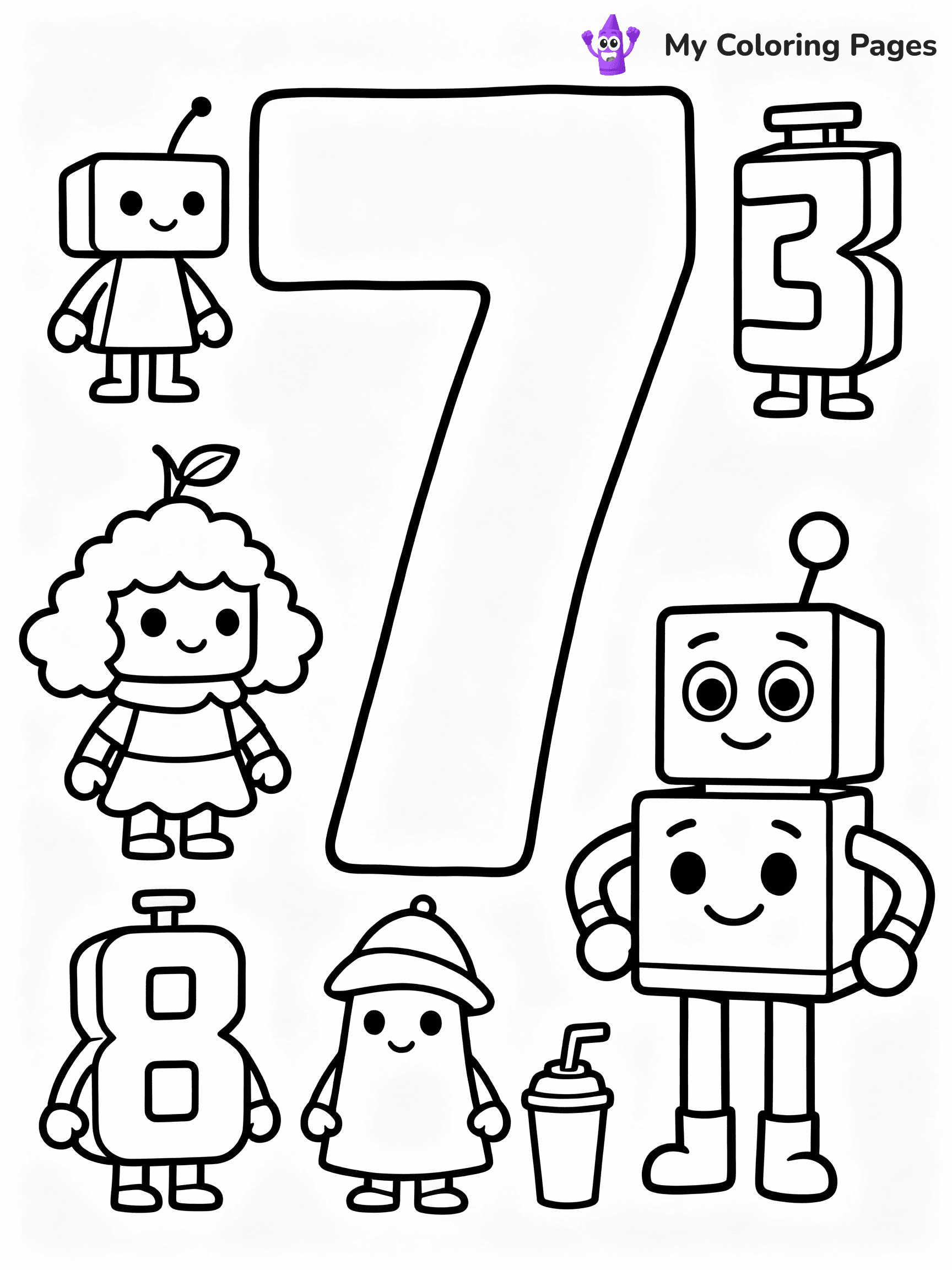 ⚠️ CRITICAL REQUIREMENT - ABSOLUTE BLACK AND WHITE ONLY ⚠️
This MUST be a BLACK AND WHITE line drawing ONLY. NO COLORS whatsoever.
- ONLY pure black lines (#000000) on pure white background (#FFFFFF)
- ABSOLUTELY NO colors, NO shading, NO gradients, NO grayscale
- If there are ANY colors in the output, the image is REJECTED
- This is a COLORING PAGE - meant to be COLORED IN by children
- The output must be UNCOLORED line art ready for coloring
⚠️ SUBJECT TO DRAW: Numberblocks in Numberblocks animation style
(REMEMBER: Output must be BLACK AND WHITE line art only, NOT colored!)
# COLORING PAGE: BLACK OUTLINES ONLY - WHITE BACKGROUND MANDATORY
Create a **coloring book page** using EXACTLY two values: black lines, white space.
## NON-NEGOTIABLE BINARY RULES
- **ONLY #000000 (black) and #FFFFFF (white)** - NO other values exist
- **EVERY PIXEL = BLACK OR WHITE** - no gray/shading/antialiasing
- **WHITE BACKGROUND MANDATORY** - entire canvas stays white
- **ALL SHAPES HOLLOW** - everything is empty outlines waiting to be colored
- **FORBIDDEN:** fills, shading, gradients, patterns, textures, colors
- **NO SOLID REGIONS** - if it's not a thin line, it's wrong
## Universal Line Standards
- Black outlines ONLY - thin, uniform weight
- Every shape completely empty inside
- Closed contours suitable for coloring
- Simple flat illustration - zero depth/3D/realism
- **Style:** Whimsical Doodle Art Alley - rounded, friendly outlines (unless specified)
## Everything = Outline Only
- Characters/animals: hollow shapes
- Objects/clothing: empty contours
- Backgrounds/scenery: line work only
- Natural elements: outlined forms
- Dark/night areas: don't exist (use outlined symbols)
- Textures/patterns: convert to simple lines
## The Test
Can a child color EVERY white space with crayons? If any area is pre-filled/shaded/gray or colored in, it FAILS. Every shape must be waiting to receive color.
**FINAL OUTPUT**: Binary coloring page. Black lines define shapes. White spaces ready for coloring. Nothing else exists. No exceptions. Print-ready.
⚠️ FINAL REMINDER: Draw the subject "Numberblocks in Numberblocks animation style" as BLACK AND WHITE line art. Zero colors in output.