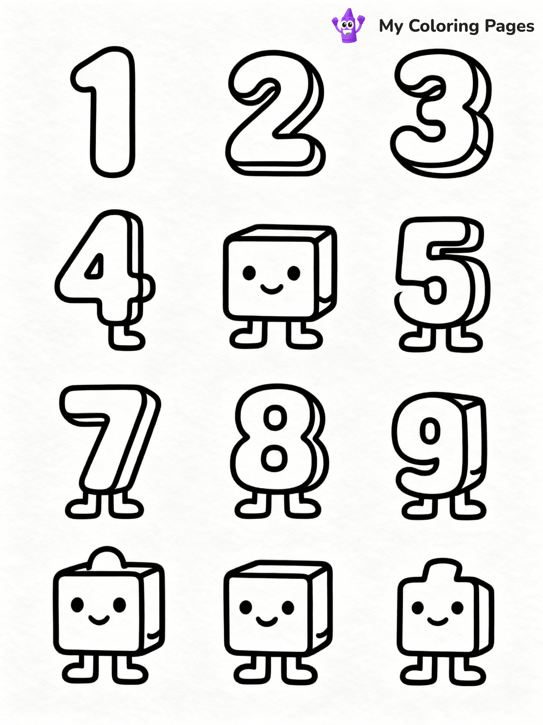 ⚠️ CRITICAL REQUIREMENT - ABSOLUTE BLACK AND WHITE ONLY ⚠️
This MUST be a BLACK AND WHITE line drawing ONLY. NO COLORS whatsoever.
- ONLY pure black lines (#000000) on pure white background (#FFFFFF)
- ABSOLUTELY NO colors, NO shading, NO gradients, NO grayscale
- If there are ANY colors in the output, the image is REJECTED
- This is a COLORING PAGE - meant to be COLORED IN by children
- The output must be UNCOLORED line art ready for coloring
⚠️ SUBJECT TO DRAW: Numberblocks in Numberblocks animation style
(REMEMBER: Output must be BLACK AND WHITE line art only, NOT colored!)
# COLORING PAGE: BLACK OUTLINES ONLY - WHITE BACKGROUND MANDATORY
Create a **coloring book page** using EXACTLY two values: black lines, white space.
## NON-NEGOTIABLE BINARY RULES
- **ONLY #000000 (black) and #FFFFFF (white)** - NO other values exist
- **EVERY PIXEL = BLACK OR WHITE** - no gray/shading/antialiasing
- **WHITE BACKGROUND MANDATORY** - entire canvas stays white
- **ALL SHAPES HOLLOW** - everything is empty outlines waiting to be colored
- **FORBIDDEN:** fills, shading, gradients, patterns, textures, colors
- **NO SOLID REGIONS** - if it's not a thin line, it's wrong
## Universal Line Standards
- Black outlines ONLY - thin, uniform weight
- Every shape completely empty inside
- Closed contours suitable for coloring
- Simple flat illustration - zero depth/3D/realism
- **Style:** Whimsical Doodle Art Alley - rounded, friendly outlines (unless specified)
## Everything = Outline Only
- Characters/animals: hollow shapes
- Objects/clothing: empty contours
- Backgrounds/scenery: line work only
- Natural elements: outlined forms
- Dark/night areas: don't exist (use outlined symbols)
- Textures/patterns: convert to simple lines
## The Test
Can a child color EVERY white space with crayons? If any area is pre-filled/shaded/gray or colored in, it FAILS. Every shape must be waiting to receive color.
**FINAL OUTPUT**: Binary coloring page. Black lines define shapes. White spaces ready for coloring. Nothing else exists. No exceptions. Print-ready.
⚠️ FINAL REMINDER: Draw the subject "Numberblocks in Numberblocks animation style" as BLACK AND WHITE line art. Zero colors in output.