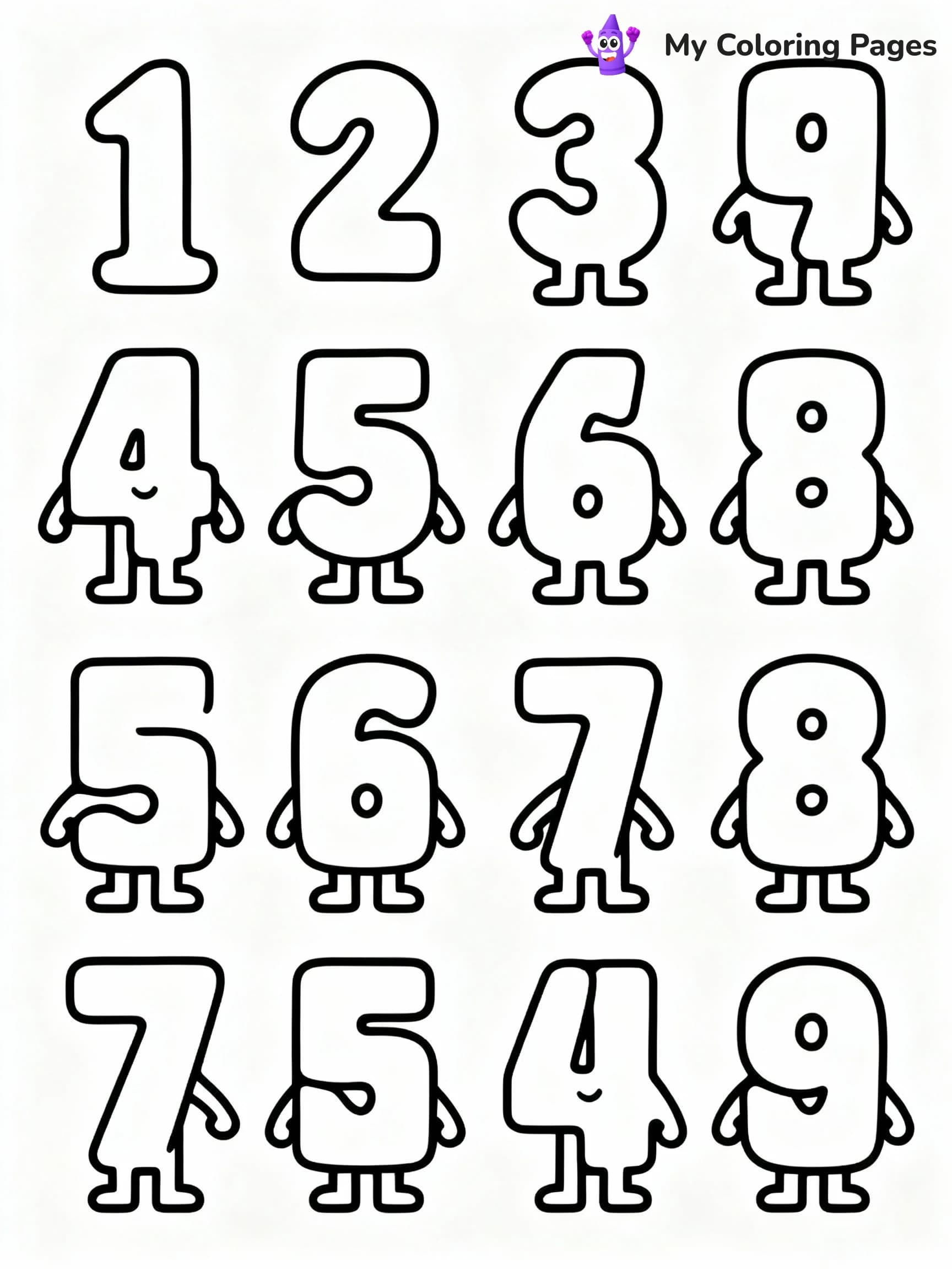Numberblocks Coloring Pages - 10