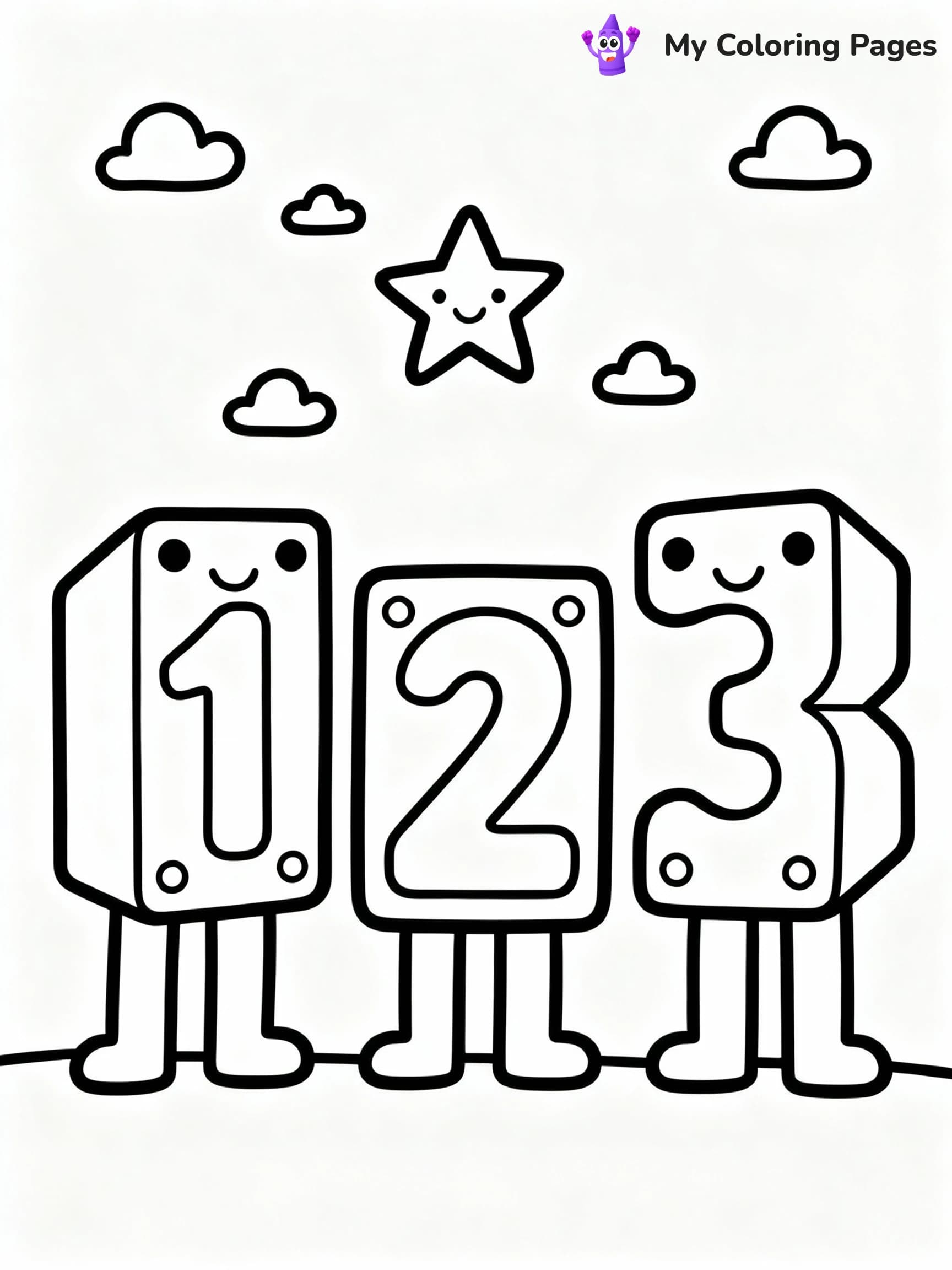 Numberblocks Coloring Pages - 9