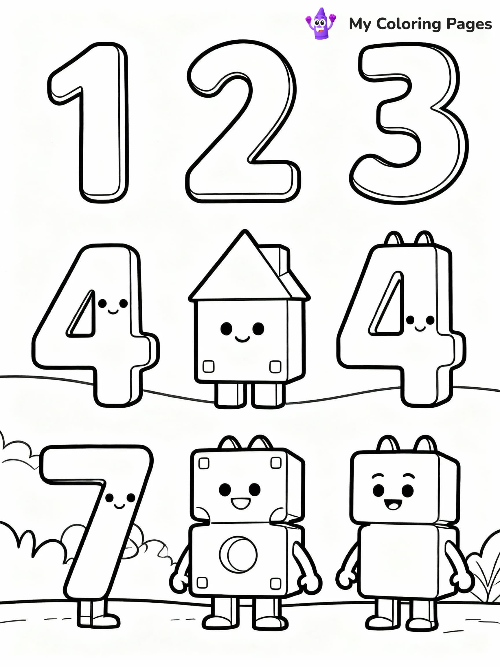 Numberblocks Coloring Pages - 6