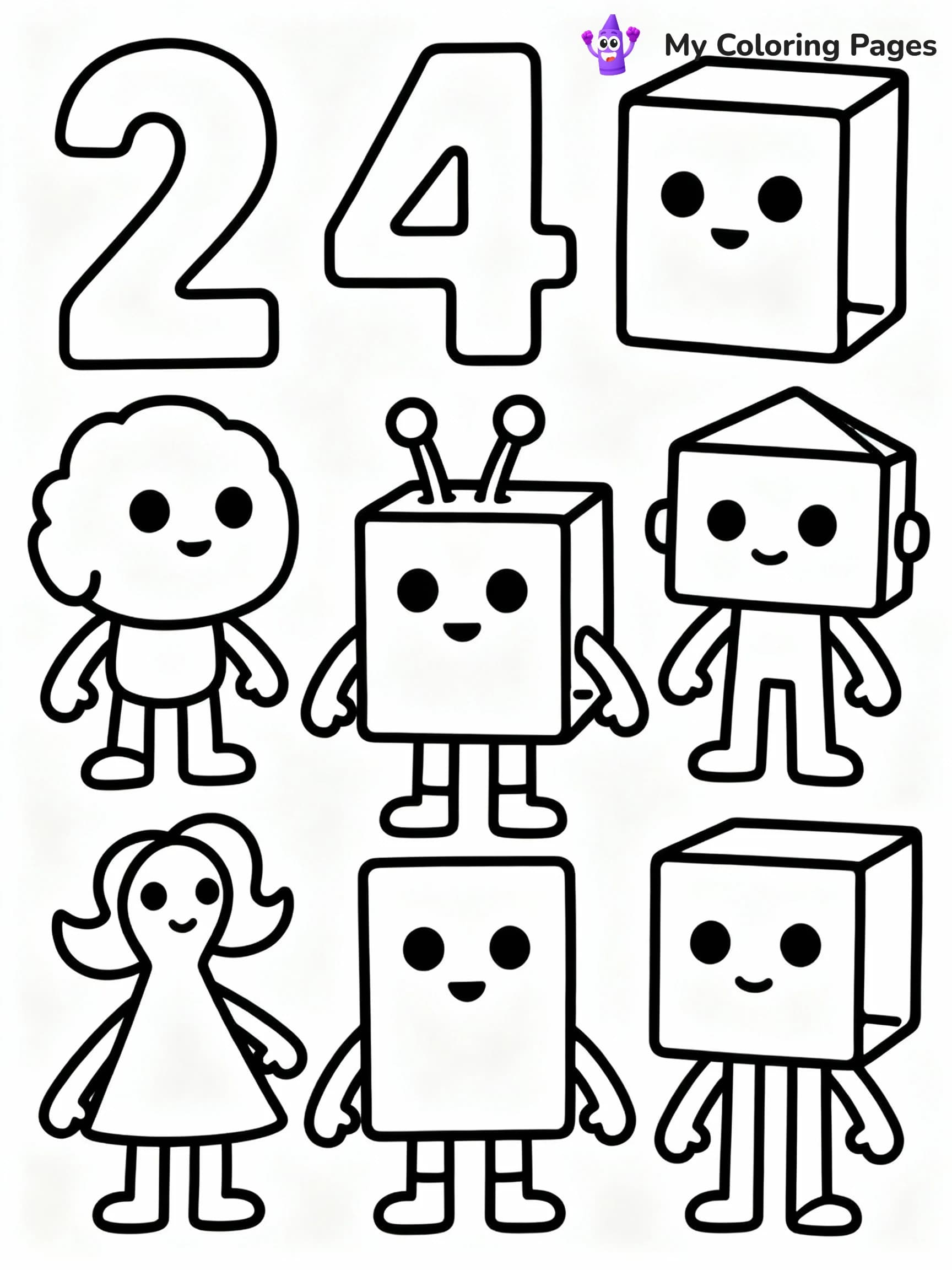 Numberblocks Coloring Pages - 4