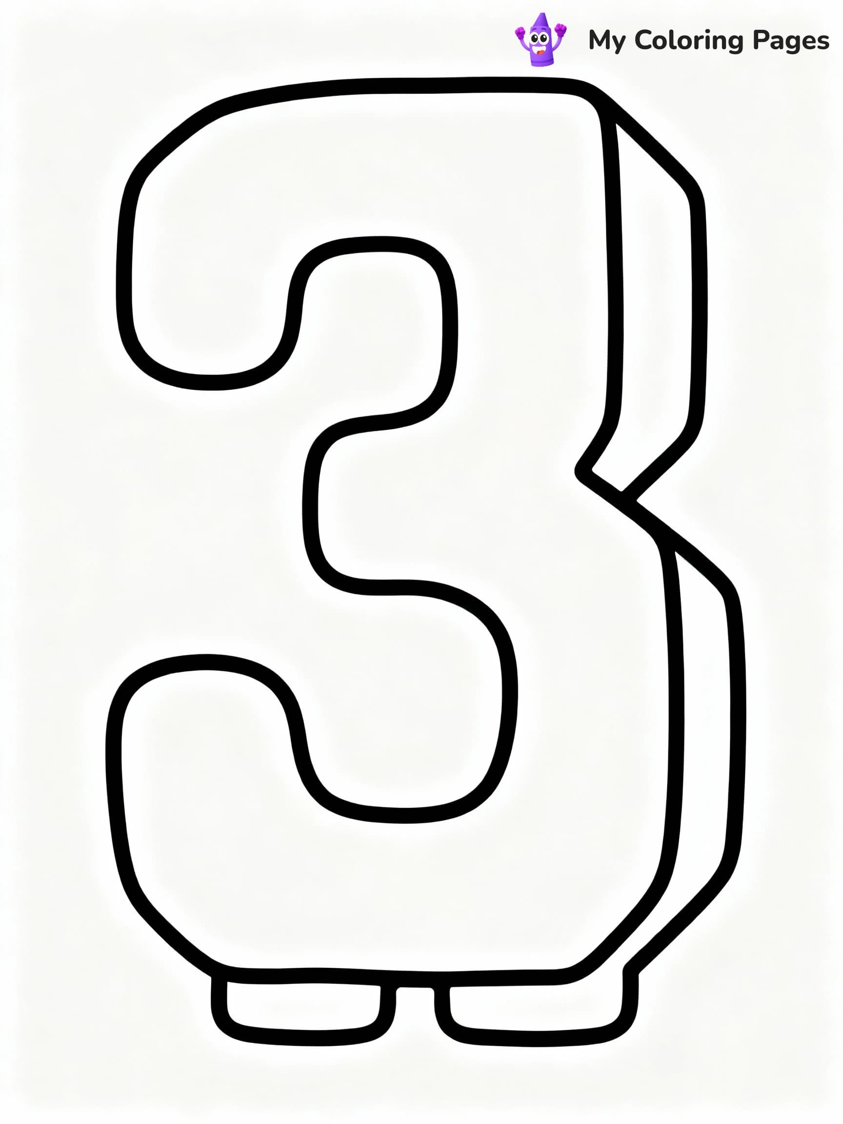 Numberblocks Coloring Pages - 3