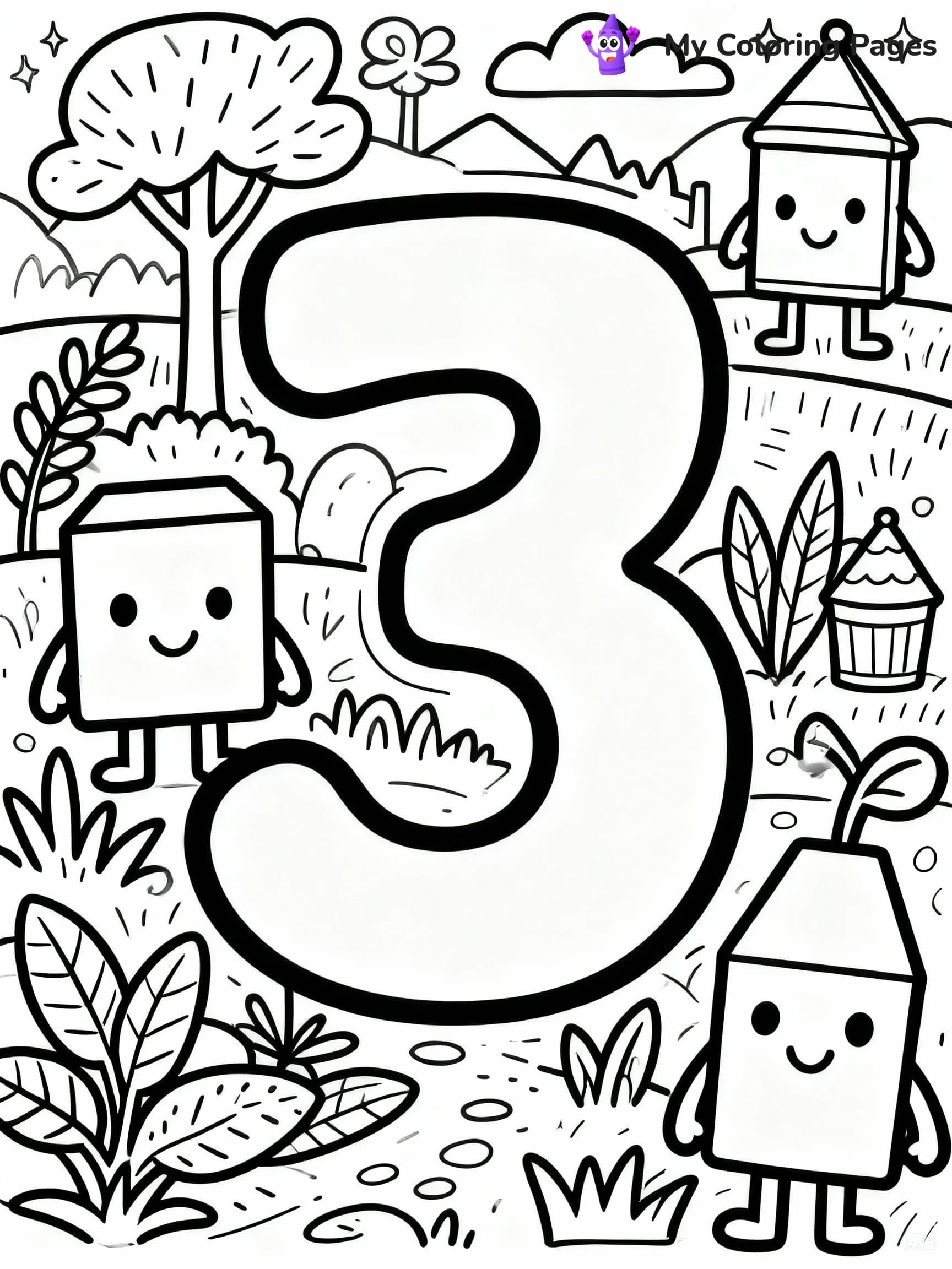 Numberblocks Coloring Pages - 1