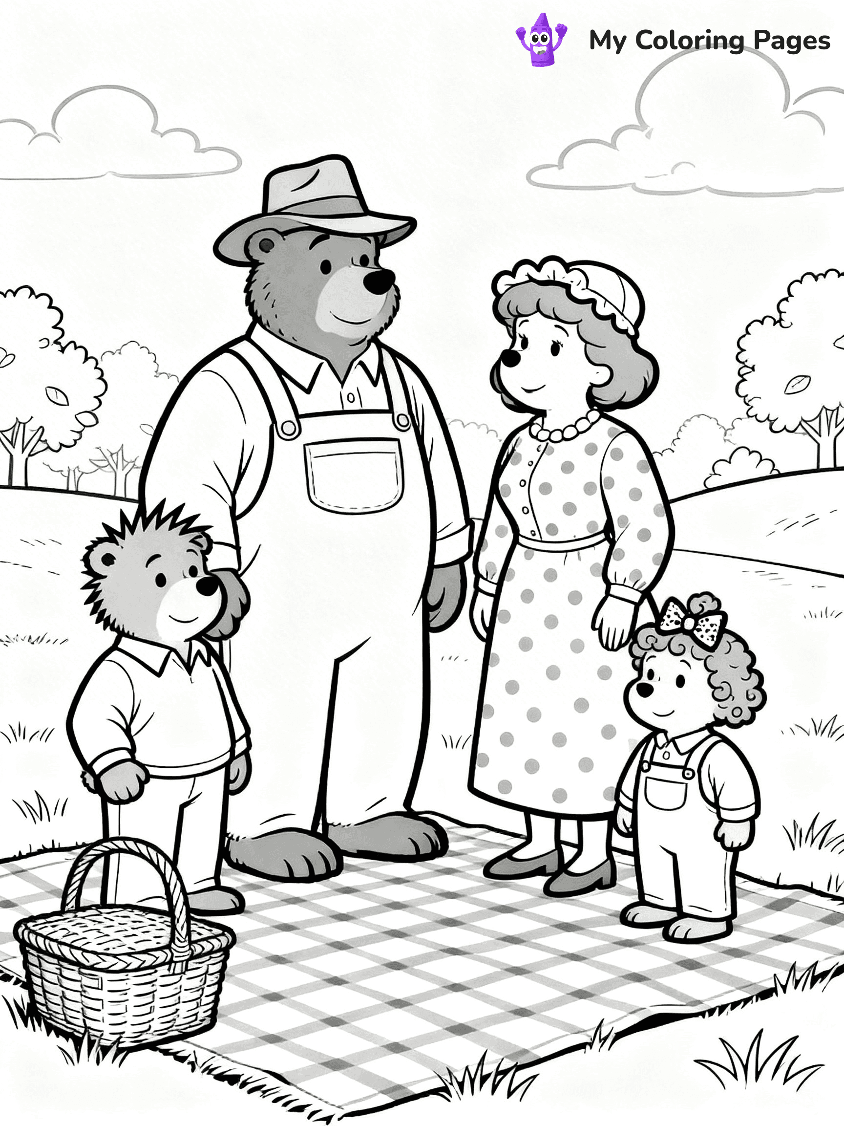 Berenstein Bears Coloring Pages - 4