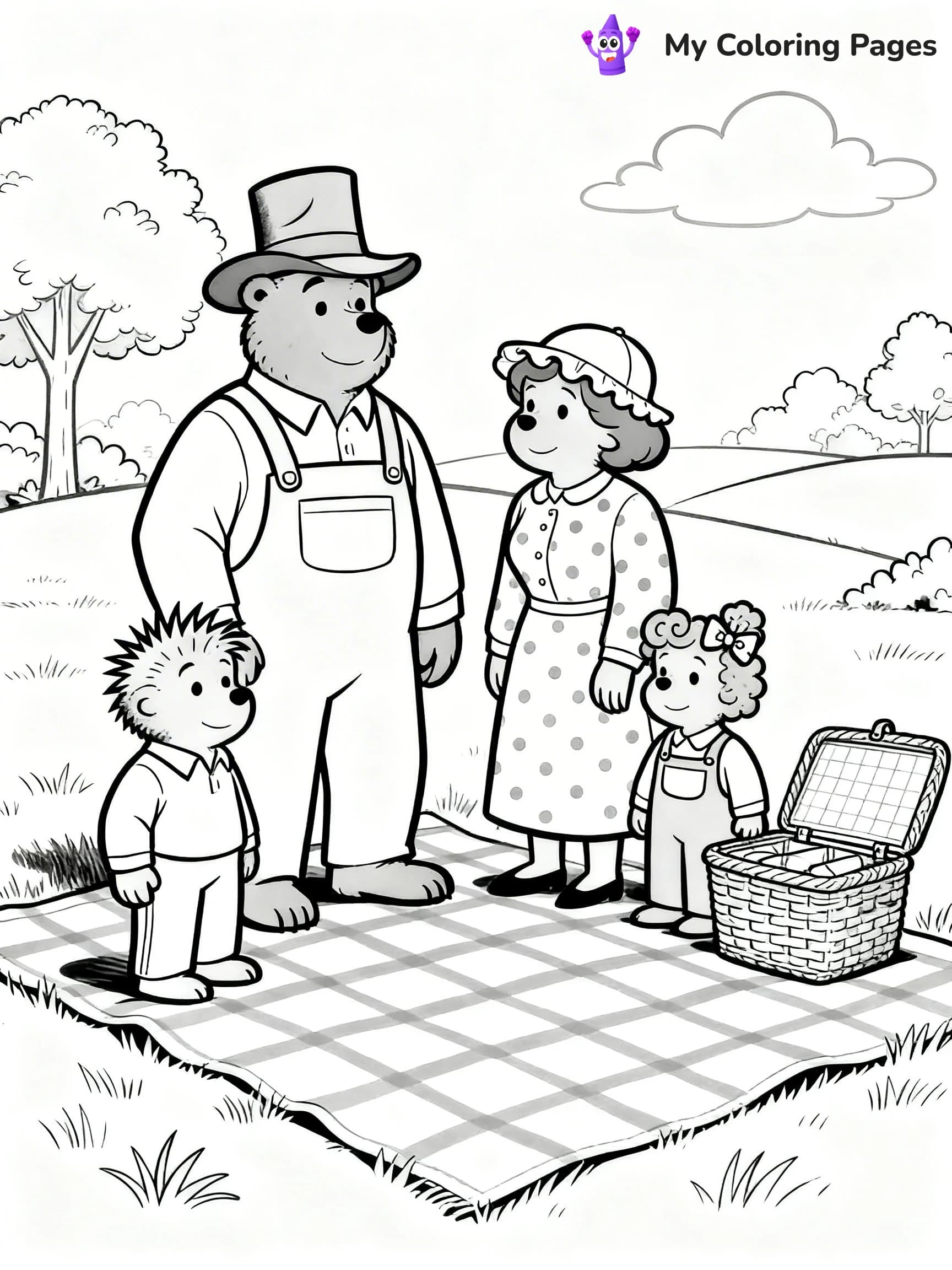 Berenstein Bears Coloring Pages - 1