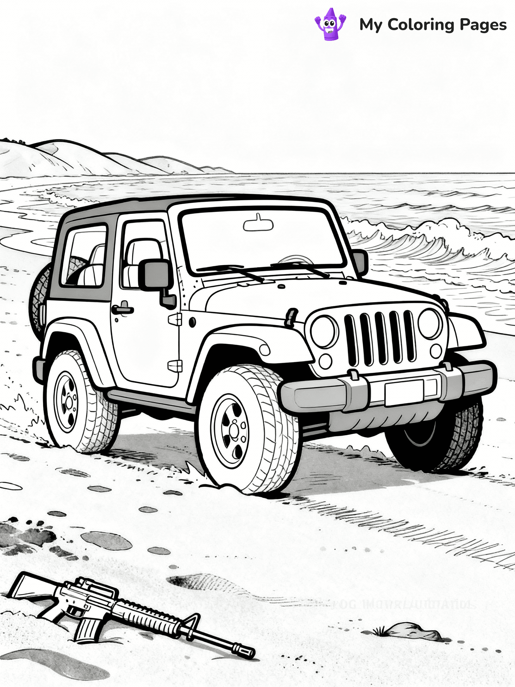 Jeep Coloring Pages - 1