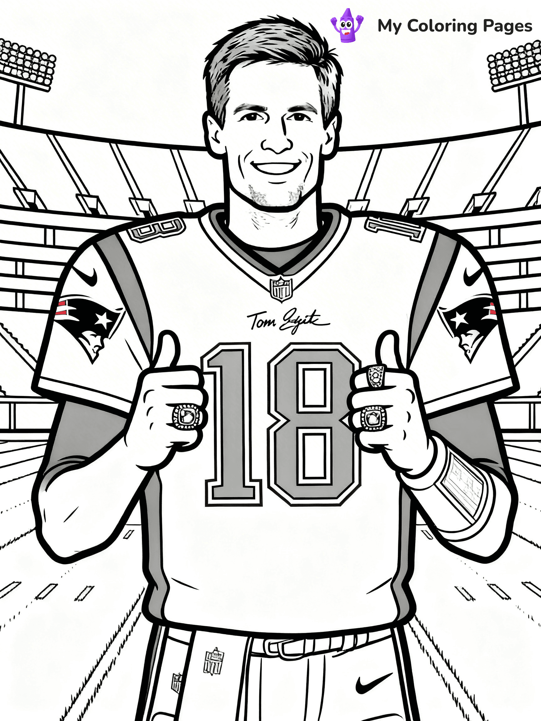Tom Brady Coloring Pages - 14